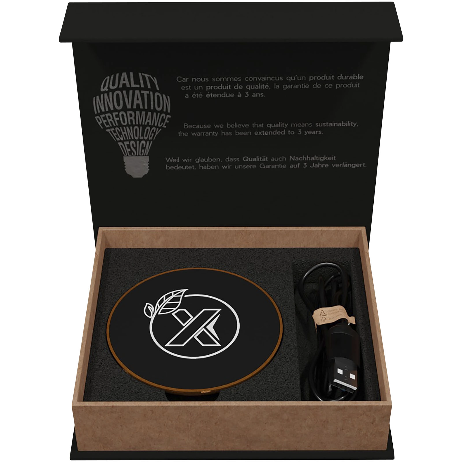 Immagine Stazione di ricarica wireless in legno SCX.design W13 da 10 W