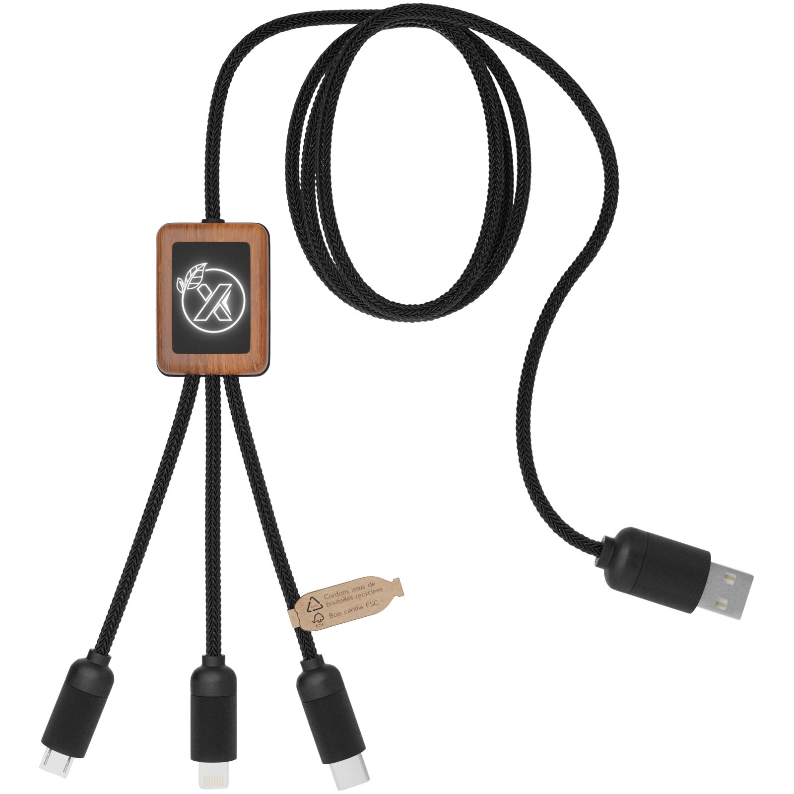 Immagine Cavo SCX.design C29 in bambù 3-in-1