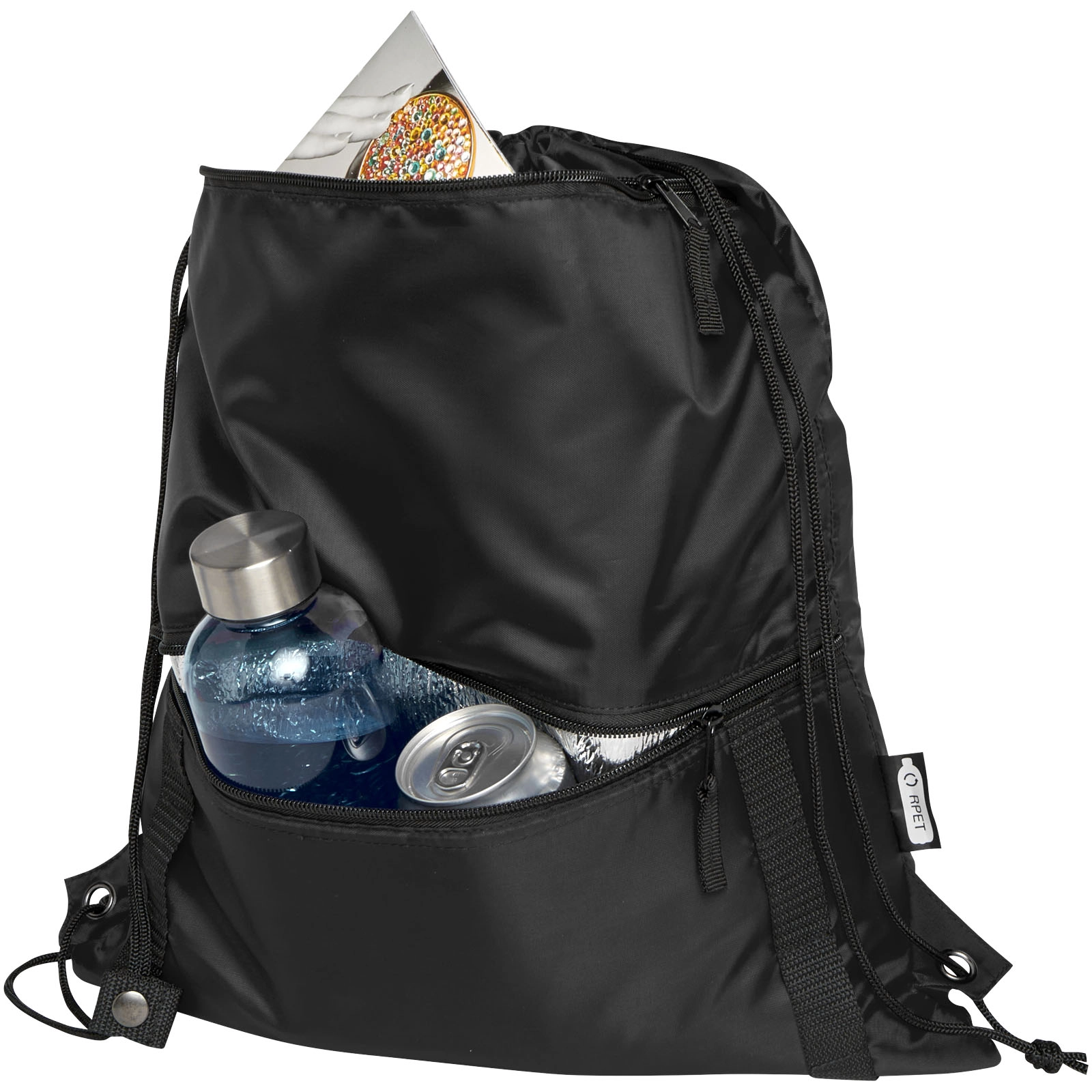 Immagine Borsa termica con coulisse in materiale riciclato Adventure - 9L