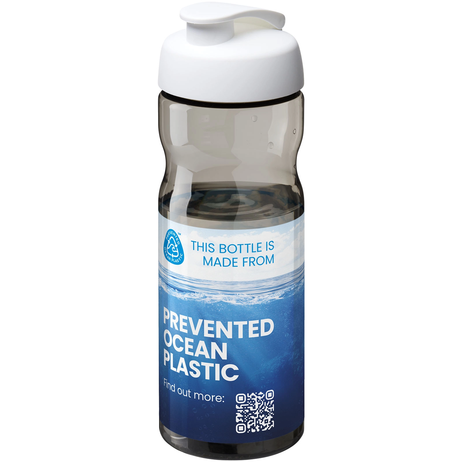 Immagine Borraccia sportiva da 650 ml con coperchio a scatto H2O Active® Eco Base
