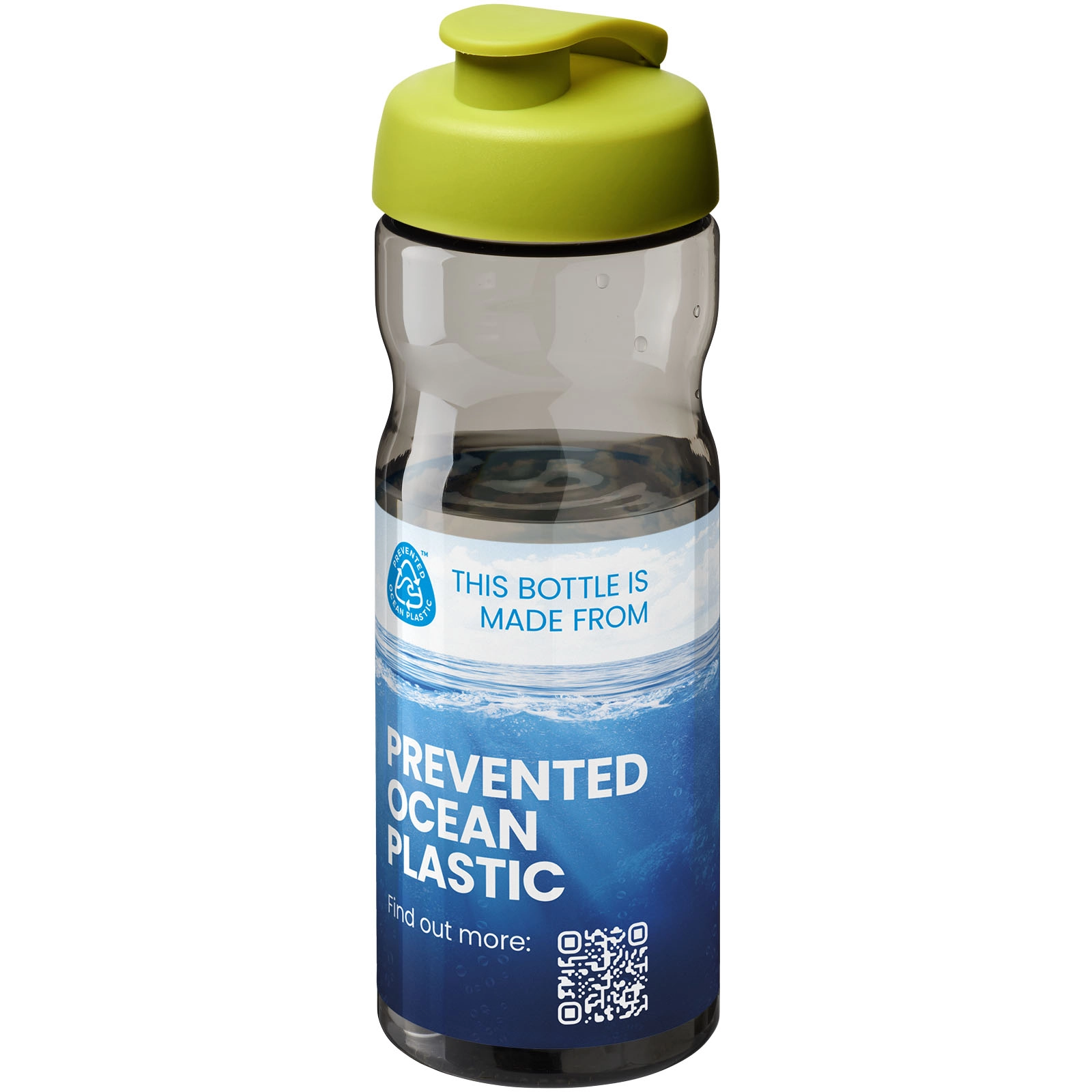 Immagine Borraccia sportiva da 650 ml con coperchio a scatto H2O Active® Eco Base