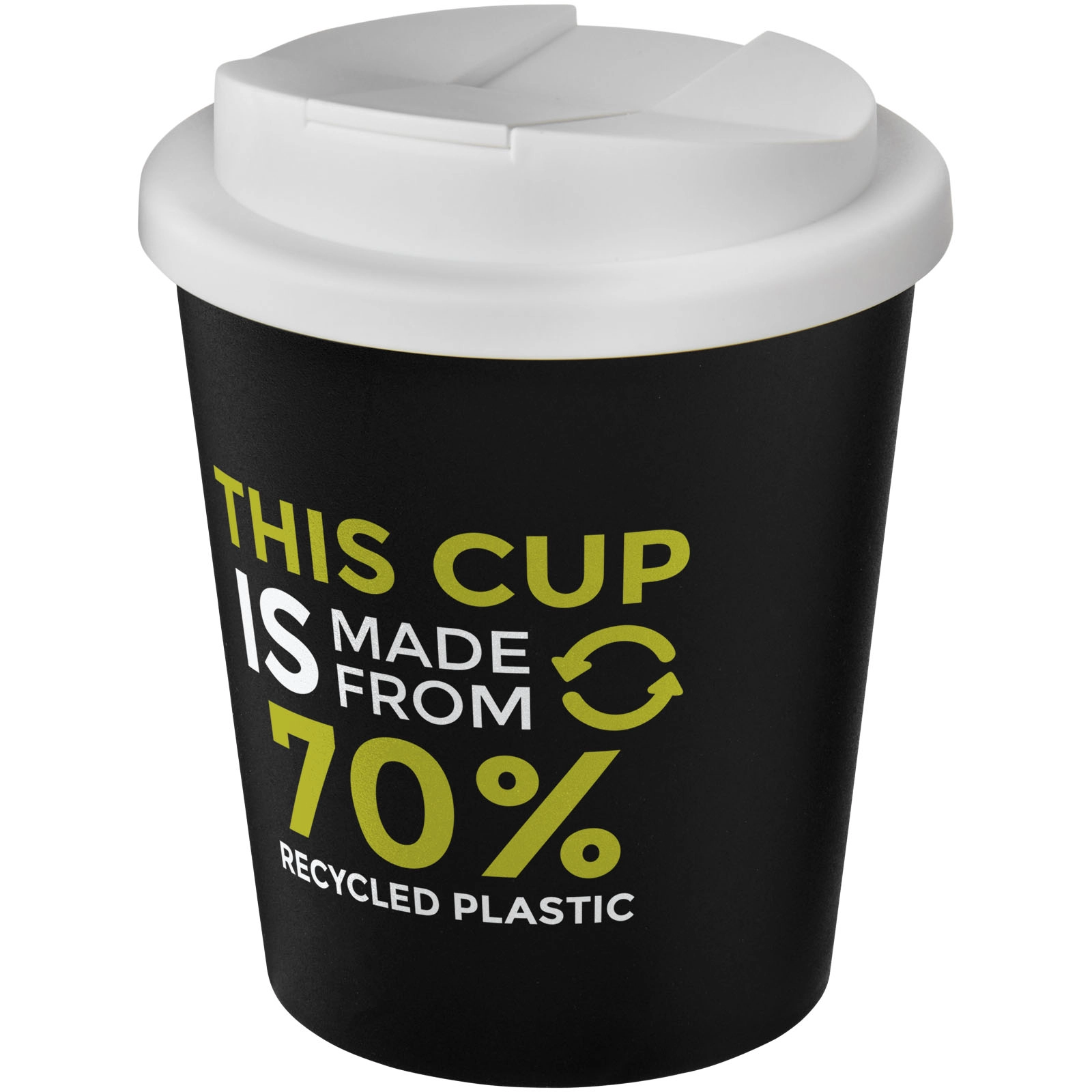 Immagine Bicchiere Americano® Espresso Eco da 250 ml in materiale riciclato con coperchio a prova di perdita