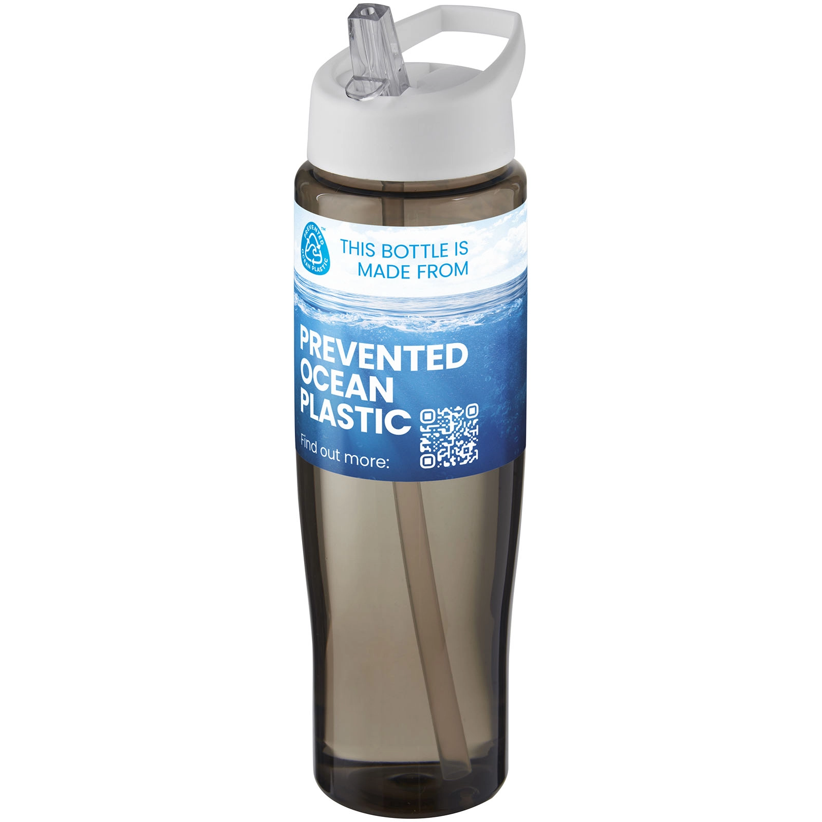 Immagine Borraccia sportiva da 700 ml con coperchio con beccuccio H2O Active® Eco Tempo
