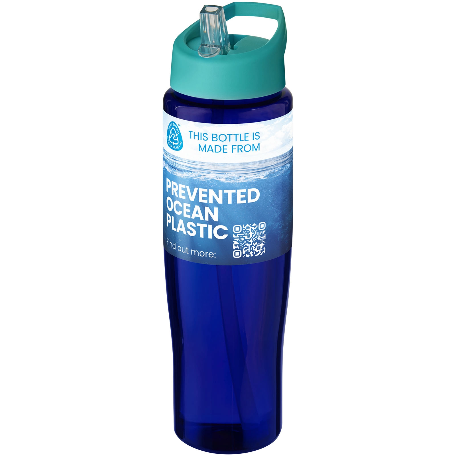 Immagine Borraccia sportiva da 700 ml con coperchio con beccuccio H2O Active® Eco Tempo