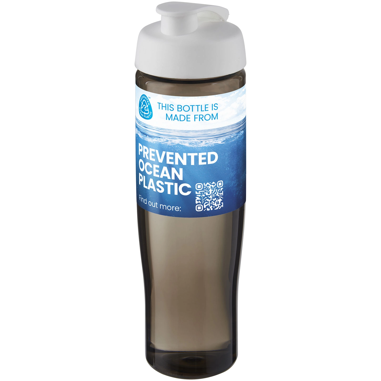 Immagine Borraccia sportiva da 700 ml con coperchio a scatto H2O Active® Eco Tempo