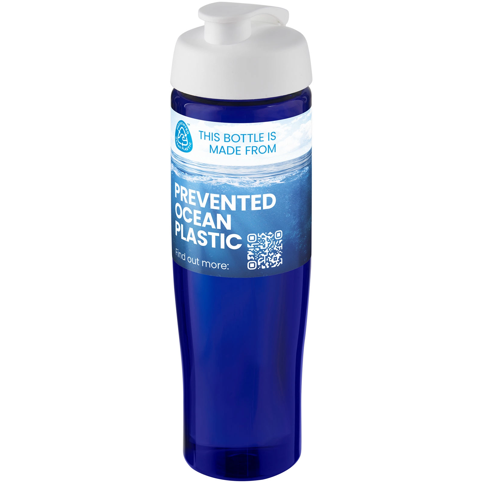 Immagine Borraccia sportiva da 700 ml con coperchio a scatto H2O Active® Eco Tempo