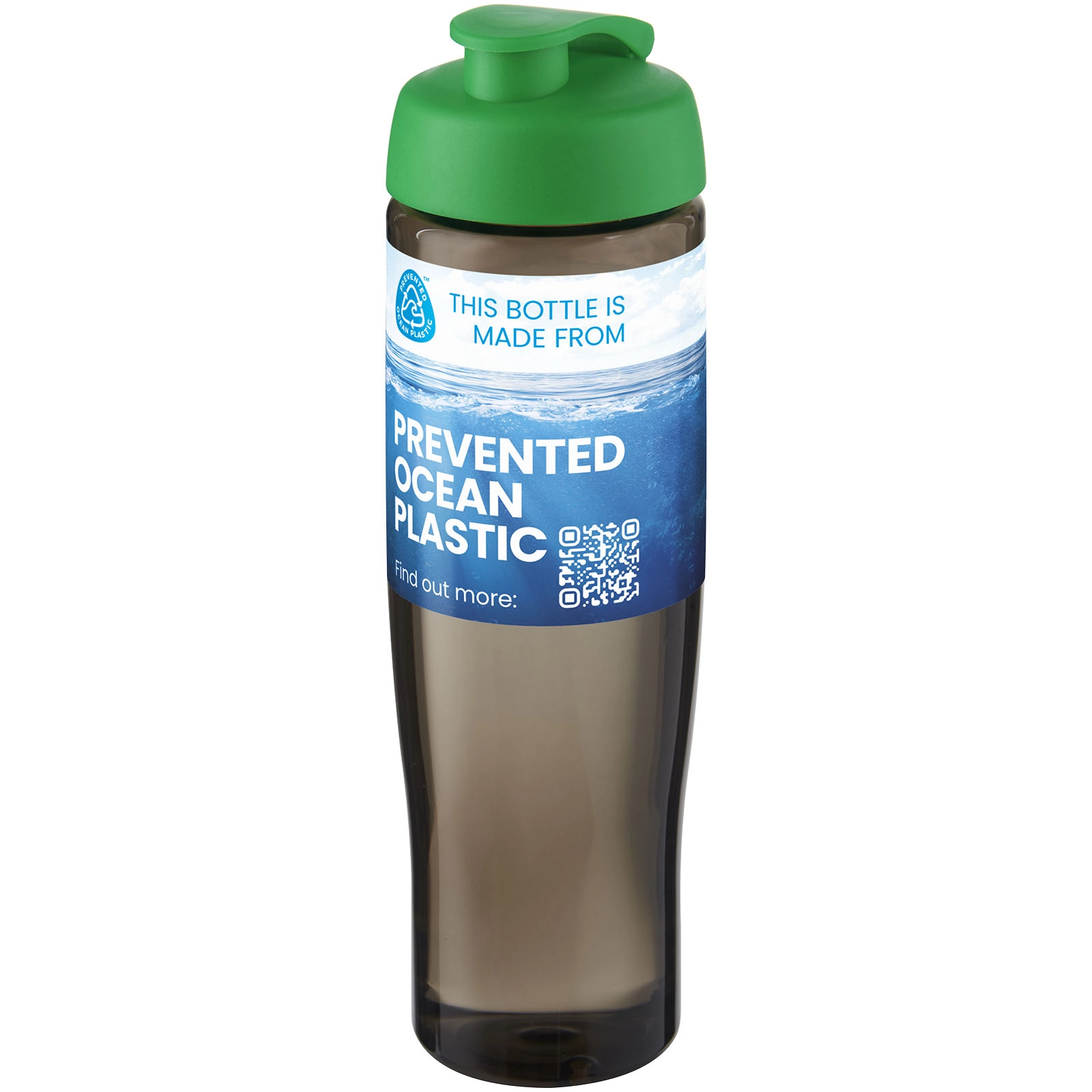 Immagine Borraccia sportiva da 700 ml con coperchio a scatto H2O Active® Eco Tempo