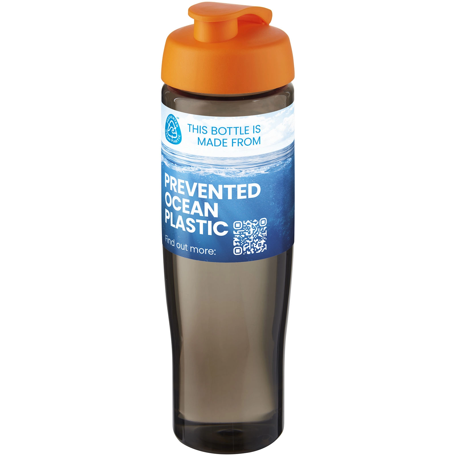 Immagine Borraccia sportiva da 700 ml con coperchio a scatto H2O Active® Eco Tempo