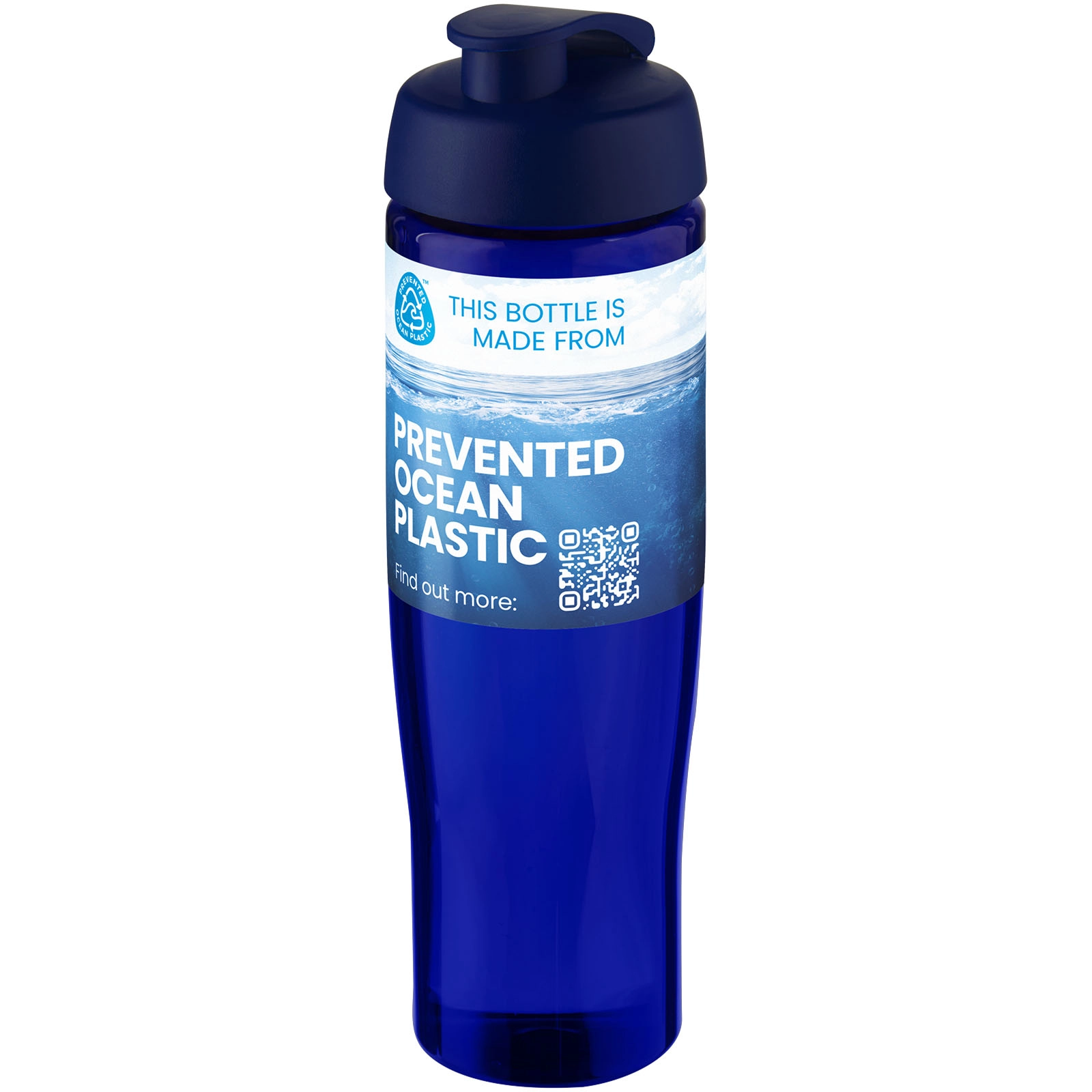 Immagine Borraccia sportiva da 700 ml con coperchio a scatto H2O Active® Eco Tempo