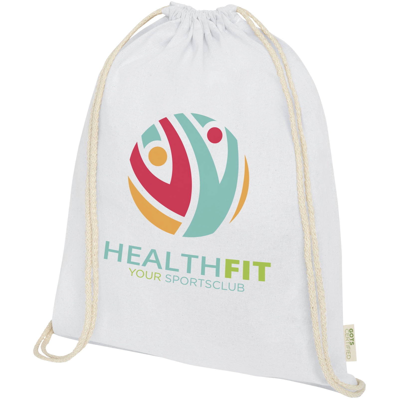 Immagine Zaino con cordoncino Orissa da 140 g/m² in cotone organico - 5L