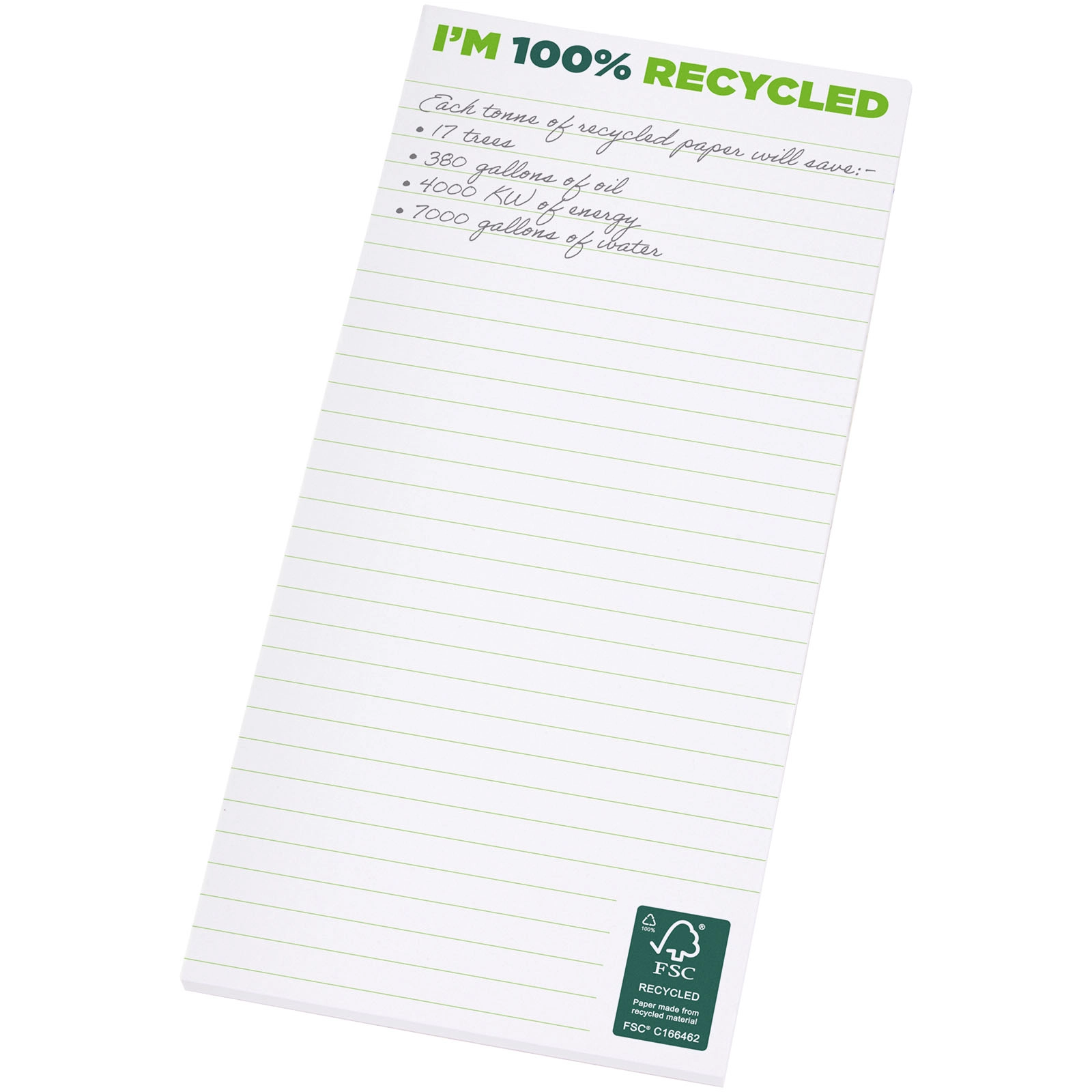 Immagine Blocco note 1/3 A4 in carta riciclata Desk-Mate®