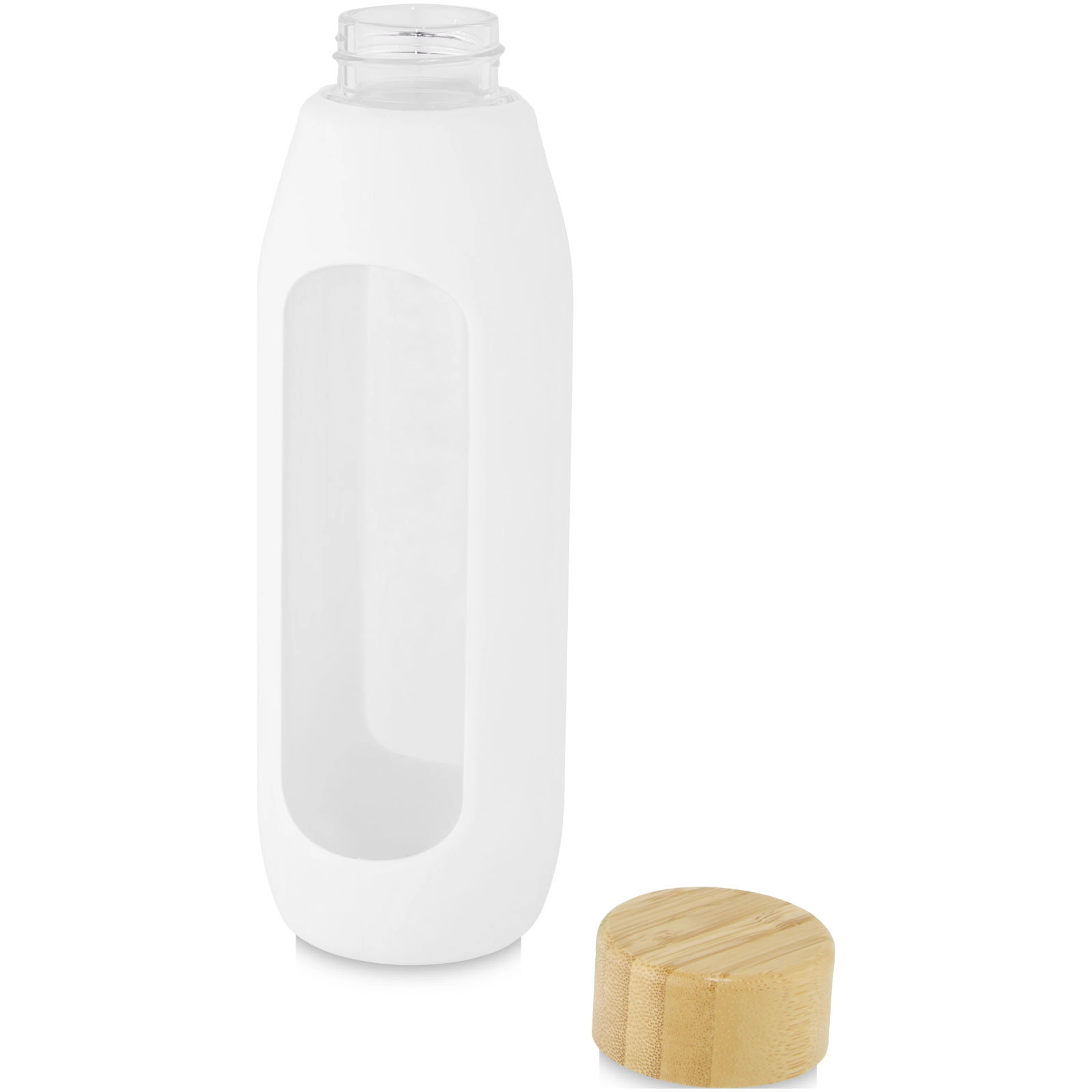 Immagine Borraccia in vetro borosilicato da 600 ml con impugnatura in silicone Tidan