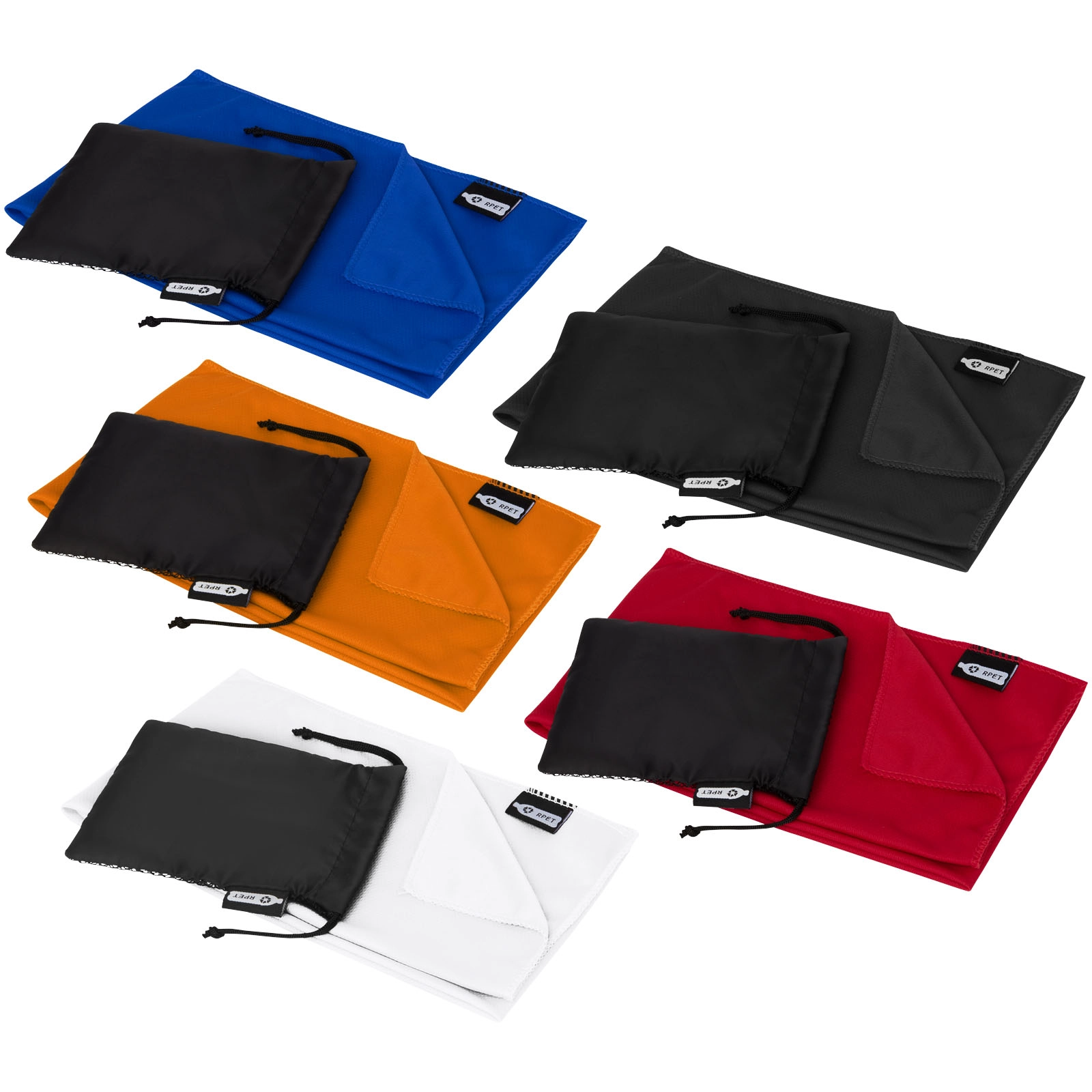 Immagine Asciugamano sportivo Raquel di raffreddamento in PET riciclato con pouch 80 x 30 cm