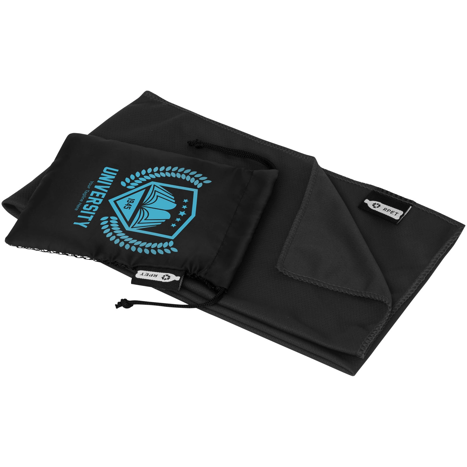 Immagine Asciugamano sportivo Raquel di raffreddamento in PET riciclato con pouch 80 x 30 cm
