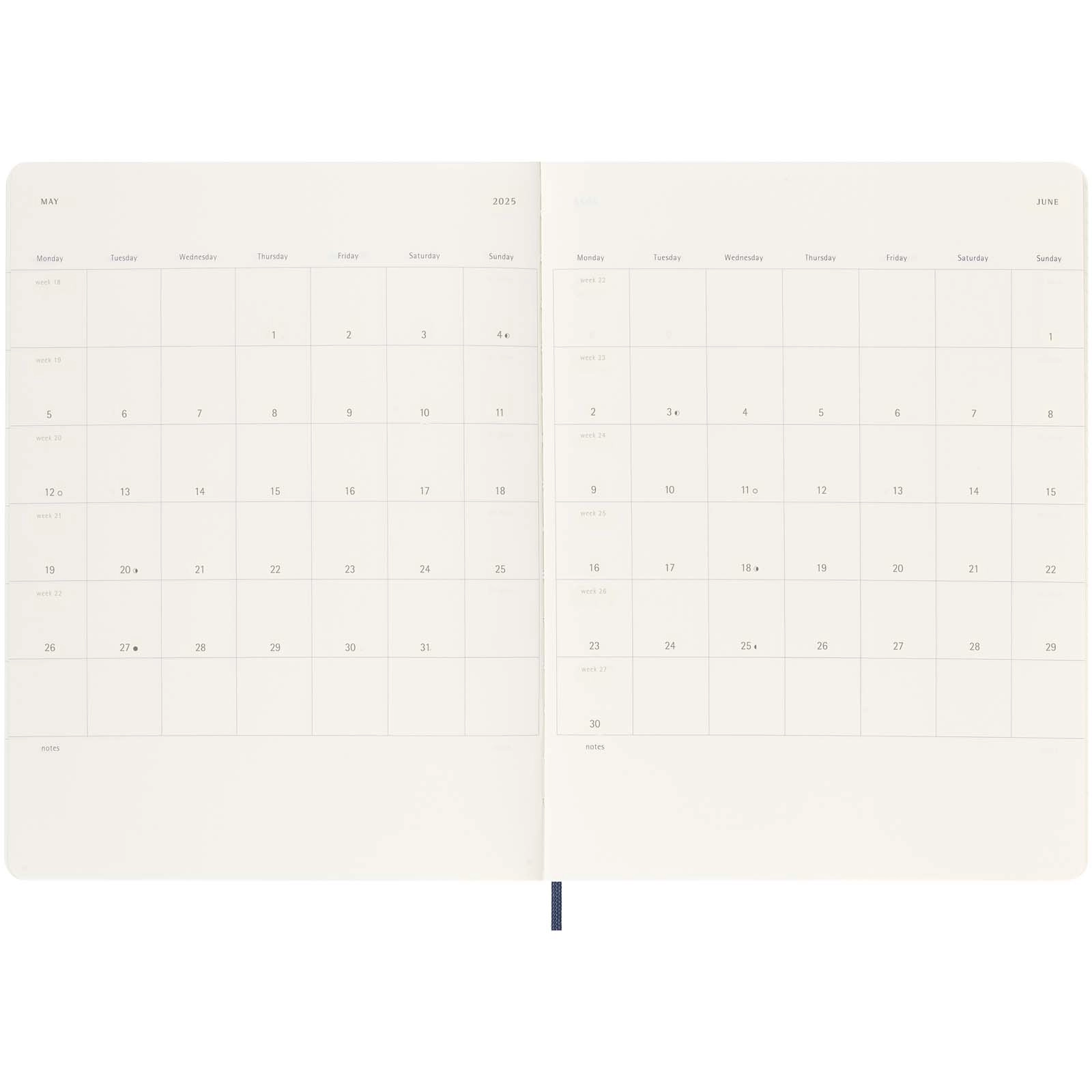 Immagine Blocco note 12 mesi formato XL con copertina morbida Moleskine