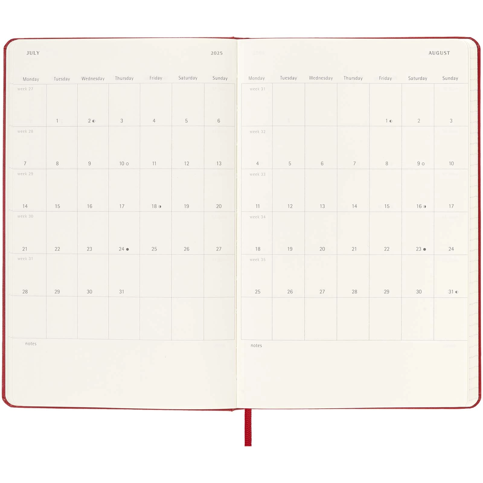 Immagine Agenda giornaliera 12 mesi con copertina rigida Moleskine