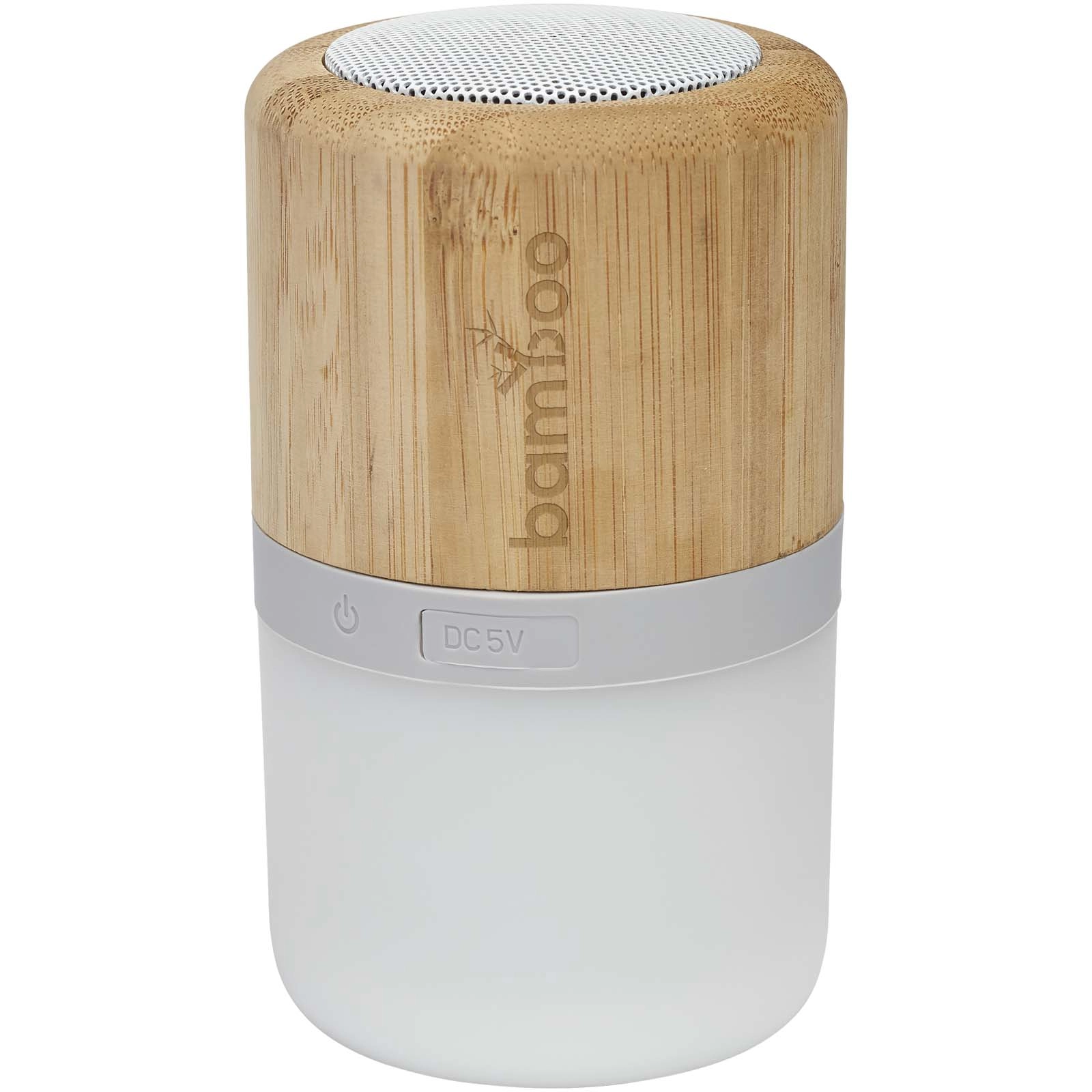 Immagine Speaker Bluetooth® in bambù Aurea con luce 