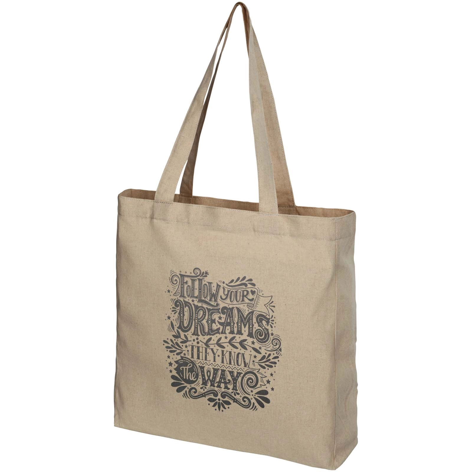 Immagine Tote bag con fondo ampio in tessuto riciclato 210 g/m² Pheebs - 13L
