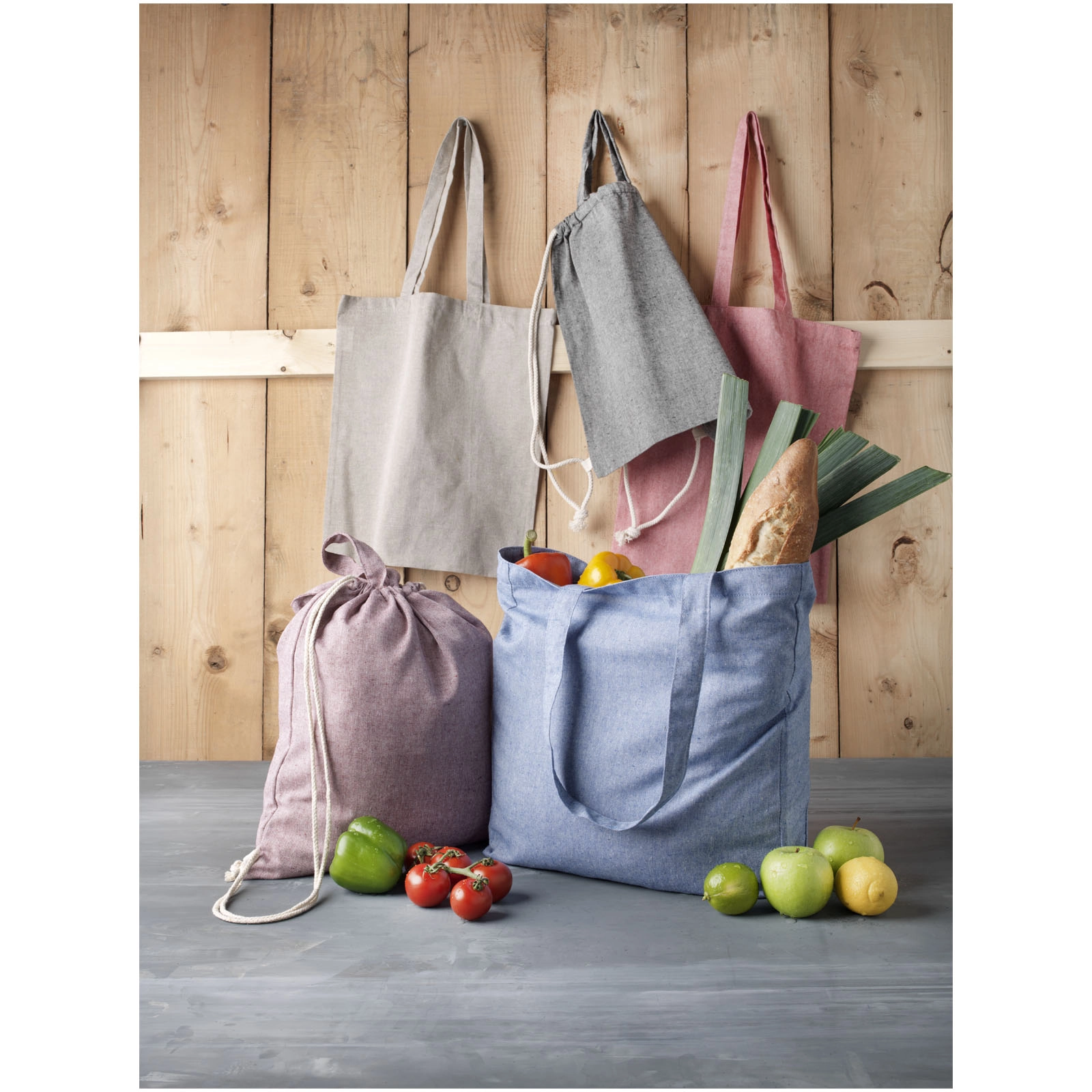 Immagine Tote bag in tessuto riciclato 210 g/m² Pheebs - 7L