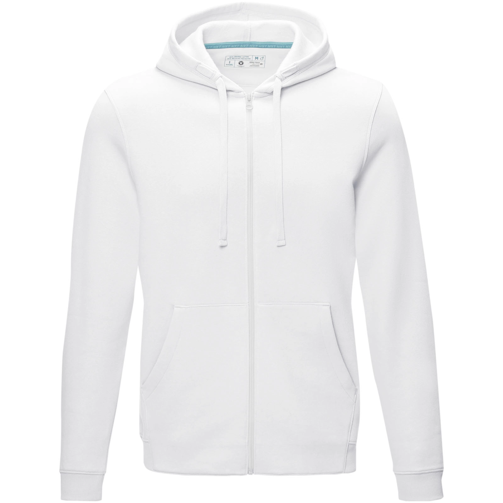 Immagine Felpa Ruby da uomo con cappuccio e full zip in tessuto organico riciclato