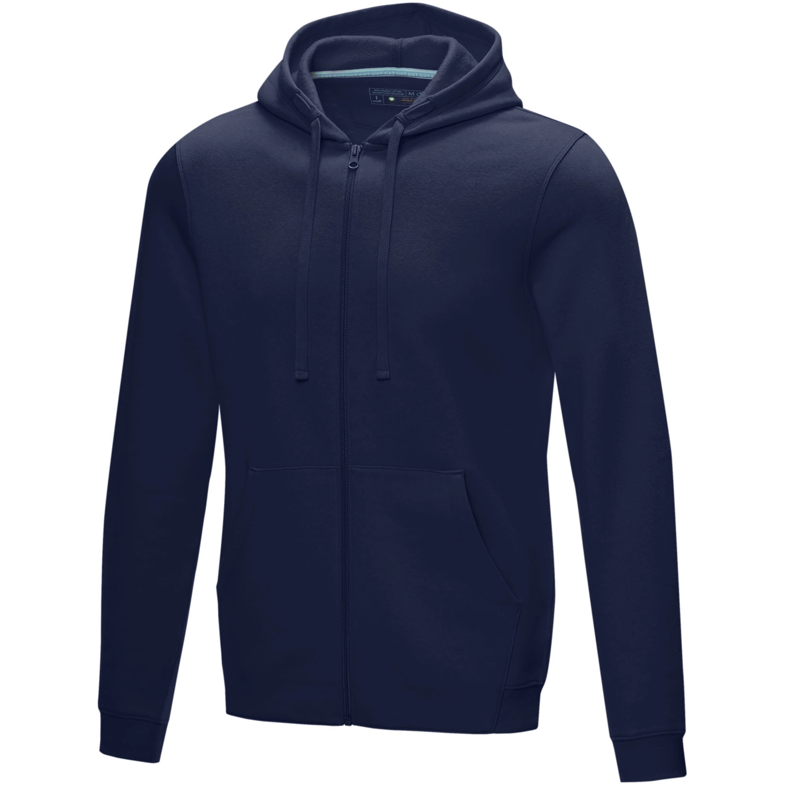 Immagine Felpa Ruby da uomo con cappuccio e full zip in tessuto organico riciclato