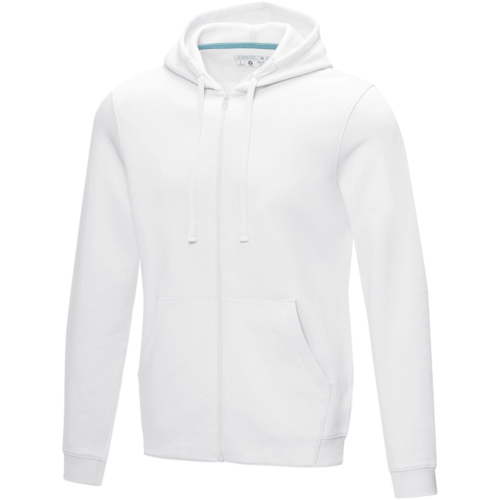 Immagine Felpa Ruby da uomo con cappuccio e full zip in tessuto organico riciclato