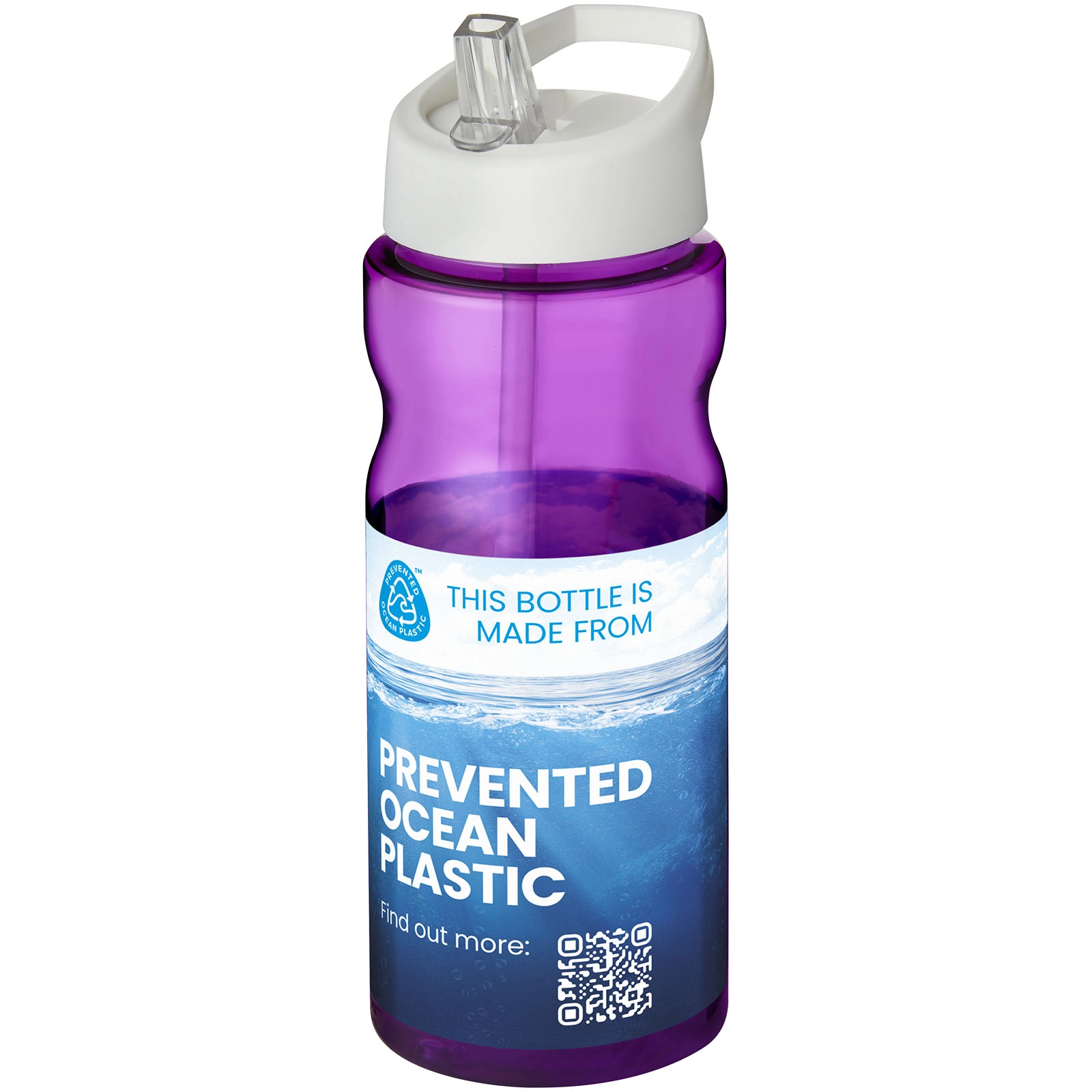 Immagine Borraccia sportiva H2O Active® Eco Base da 650 ml con coperchio con beccuccio