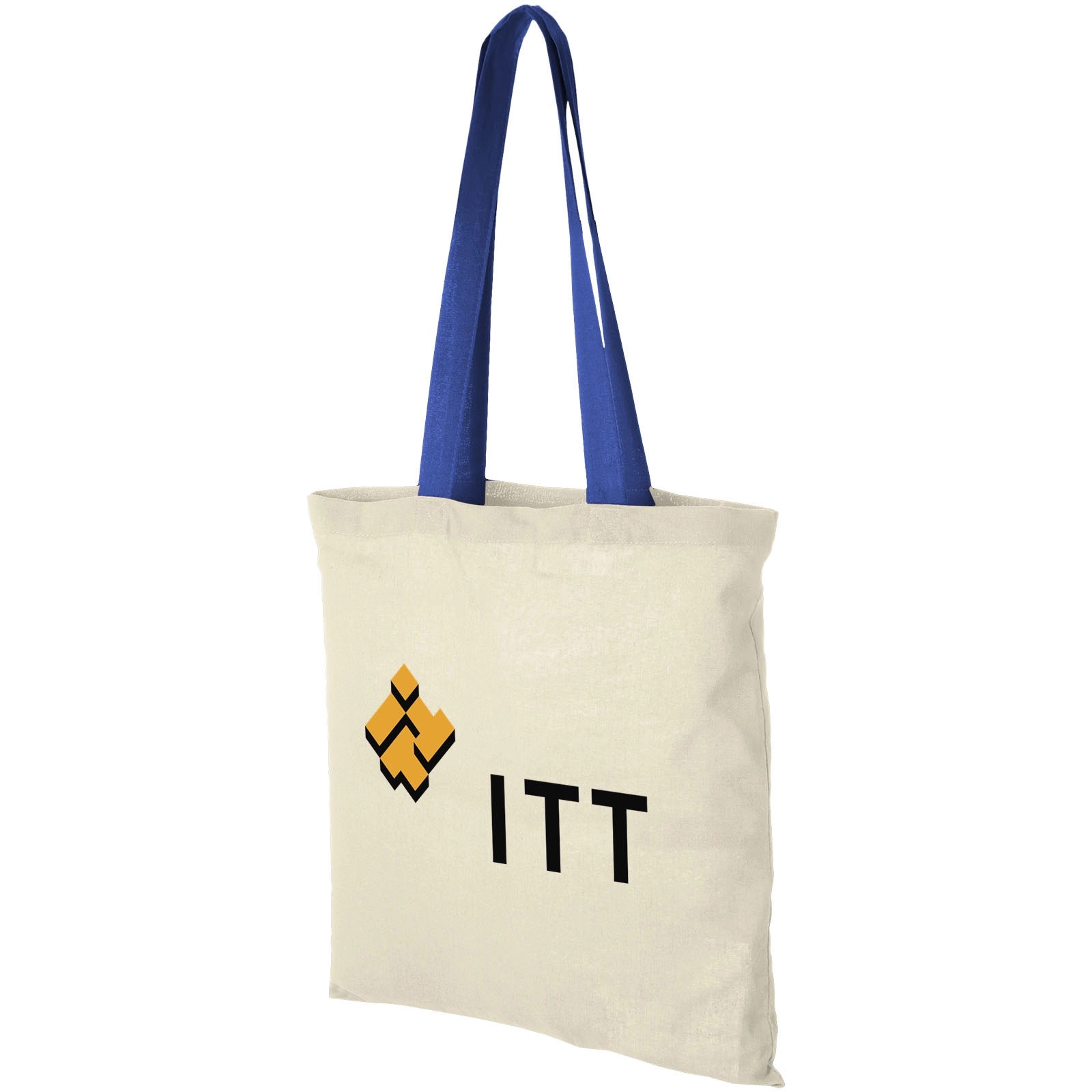 Immagine Shopper in cotone 100 g/m² con manici colorati Nevada - 7L