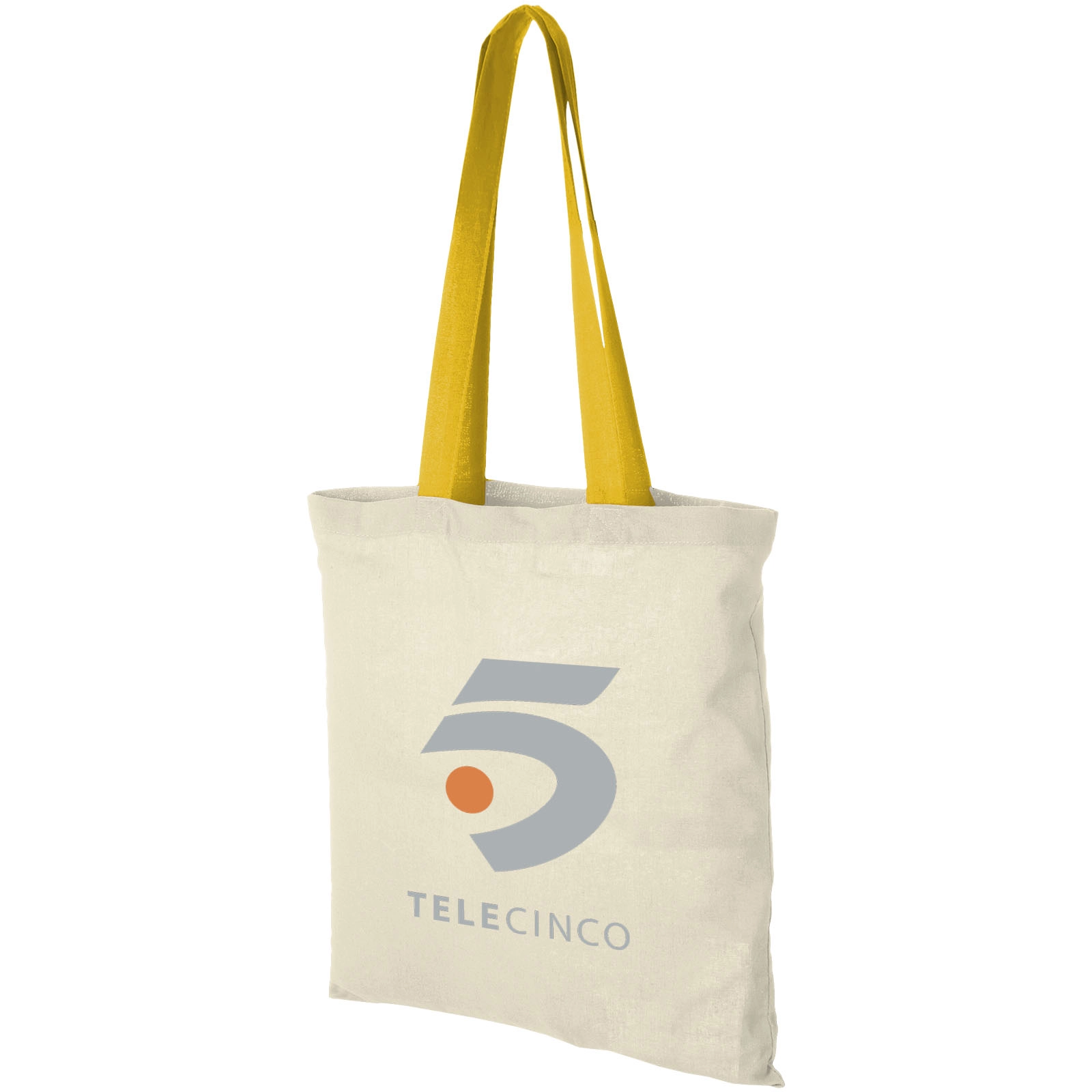 Immagine Shopper in cotone 100 g/m² con manici colorati Nevada - 7L