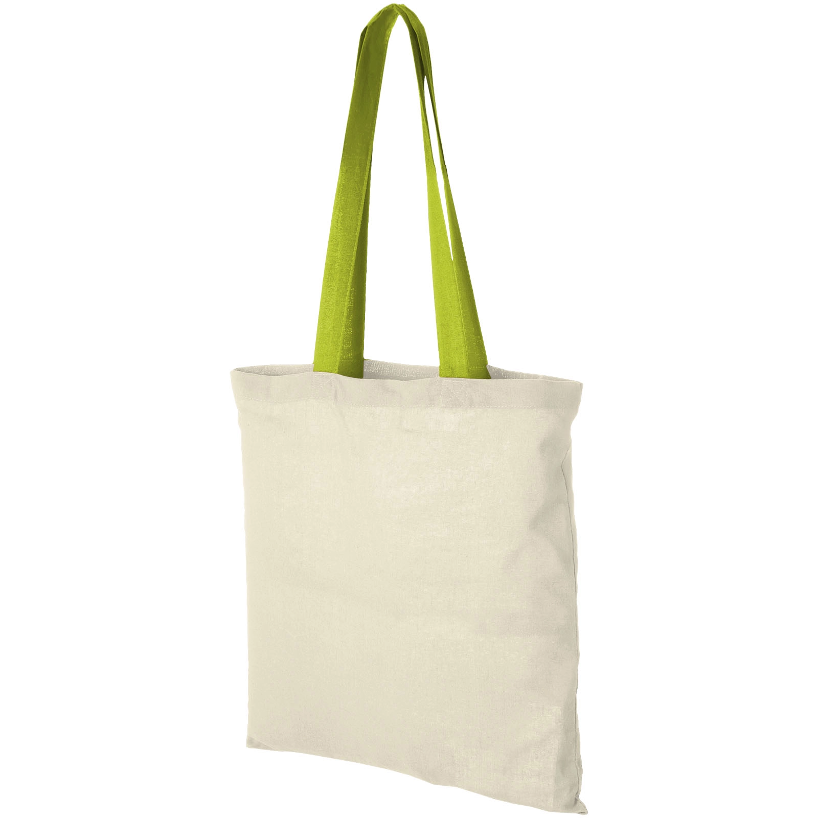 Immagine Shopper in cotone 100 g/m² con manici colorati Nevada - 7L