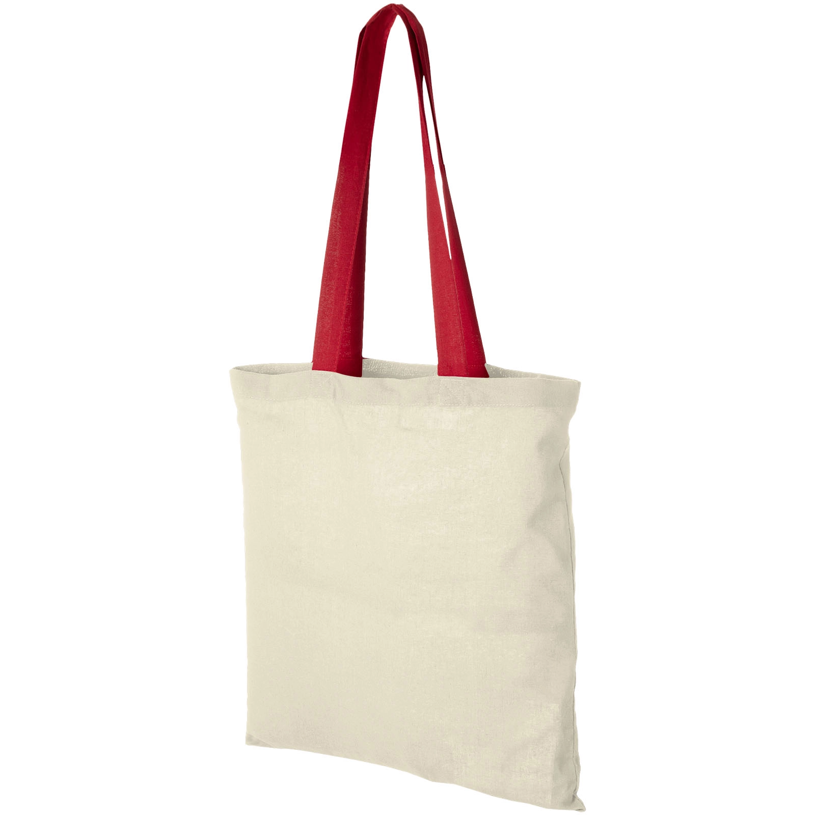 Immagine Shopper in cotone 100 g/m² con manici colorati Nevada - 7L
