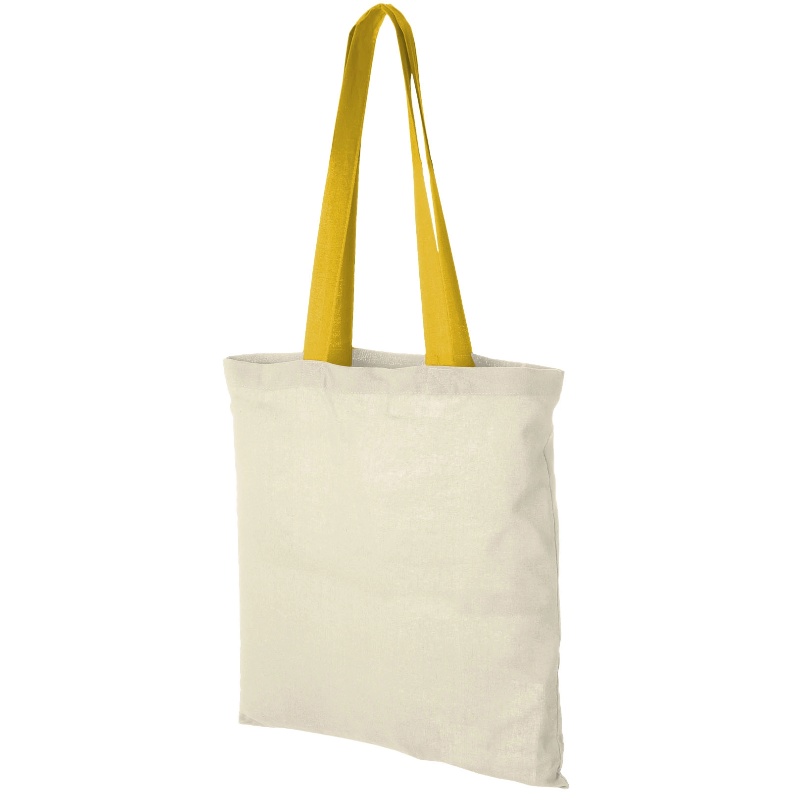 Immagine Shopper in cotone 100 g/m² con manici colorati Nevada - 7L