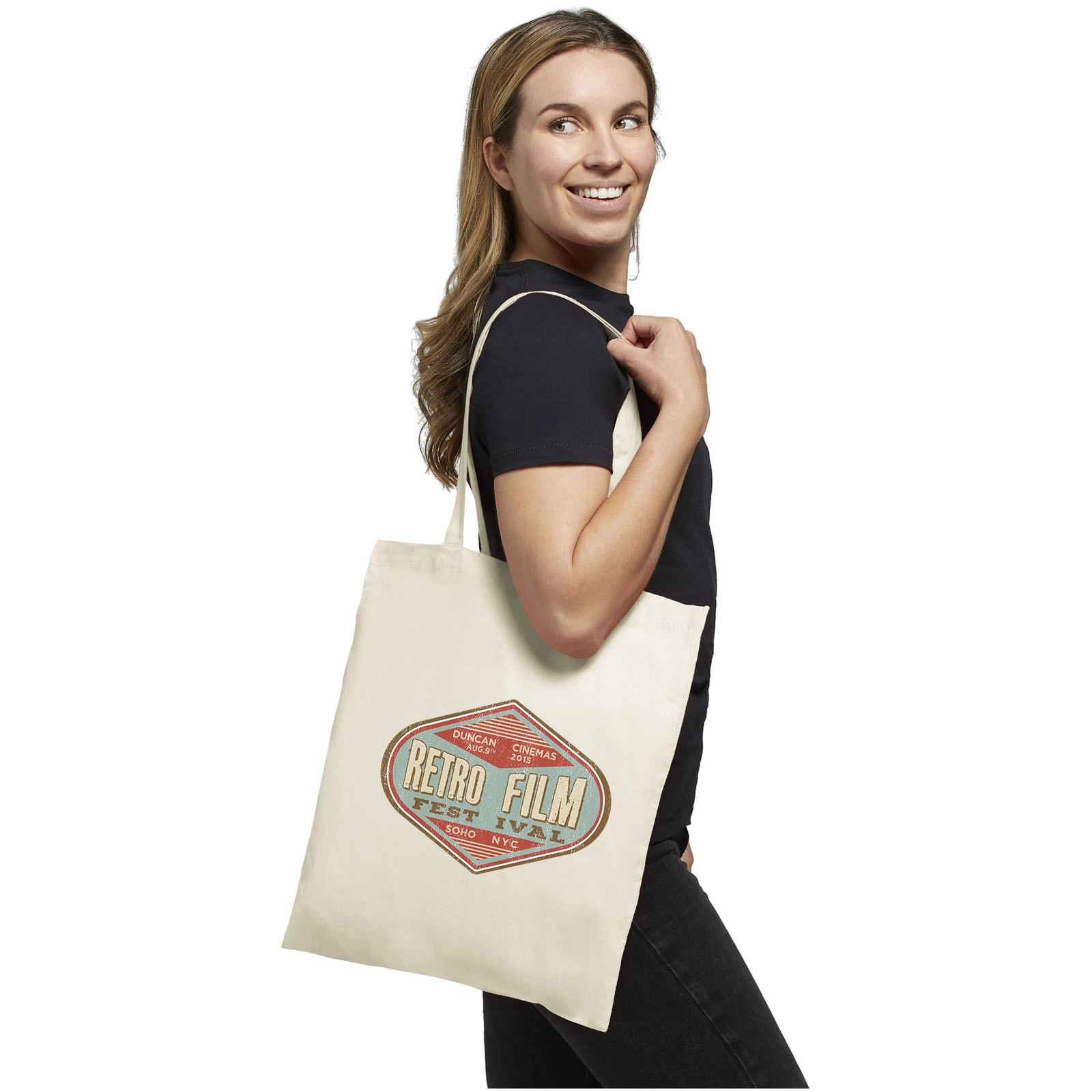 Immagine Shopper in cotone 100 g/m² Carolina - 7L