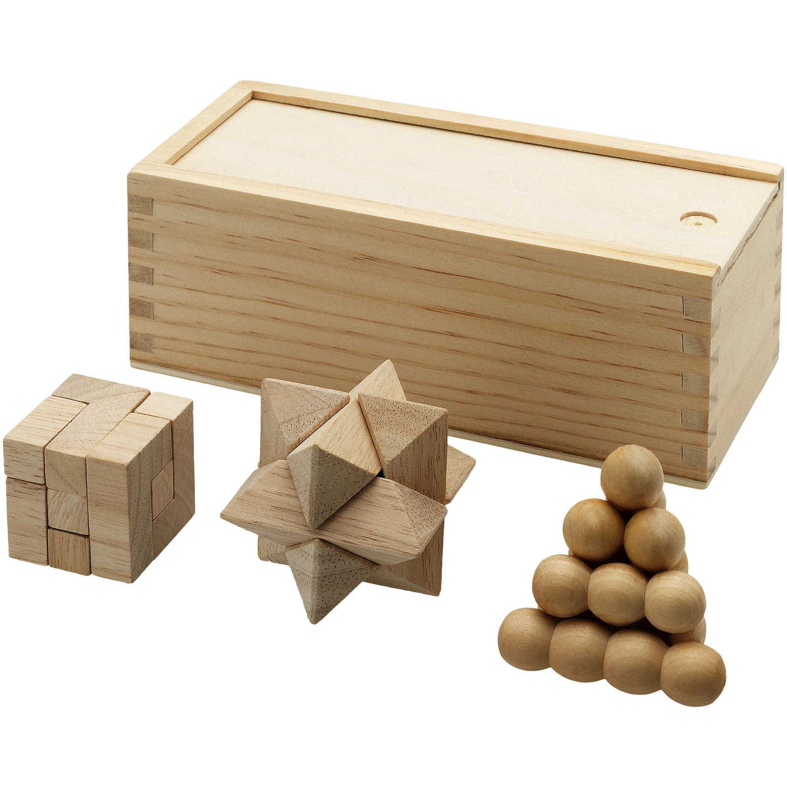 Immagine Set da 3 pezzi rompicapo in legno Brainiac