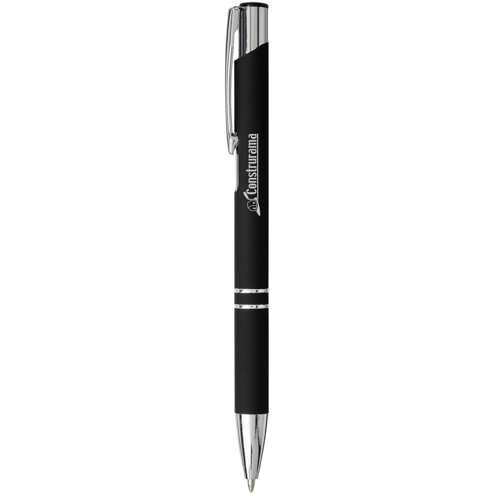 Immagine Penna a sfera a scatto Moneta soft touch (inchiostro nero)
