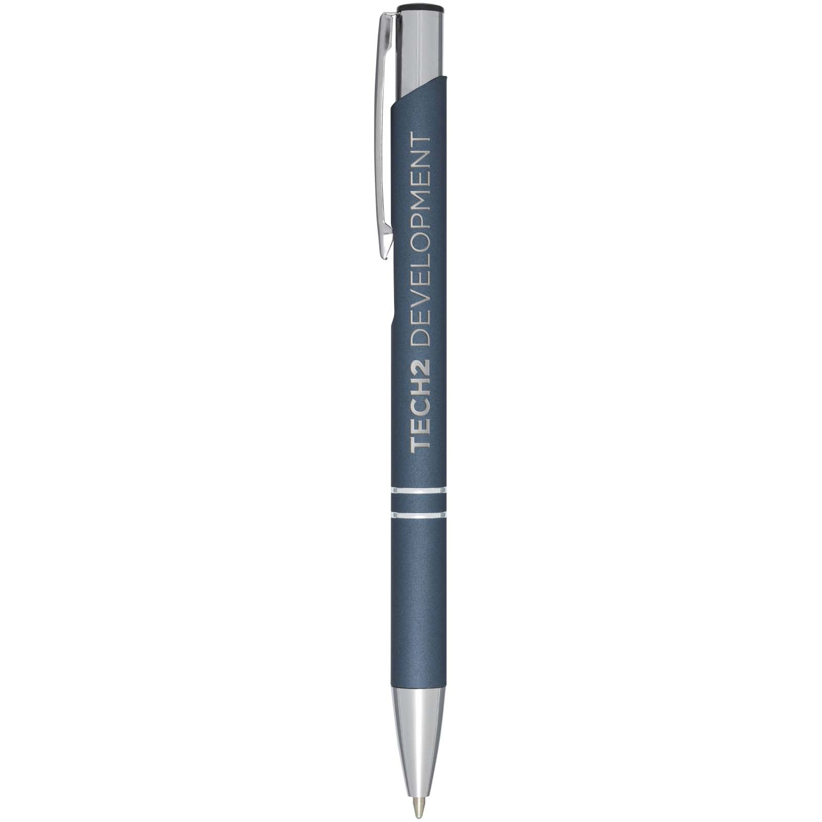 Immagine Penna a sfera a scatto Moneta soft touch (inchiostro nero)