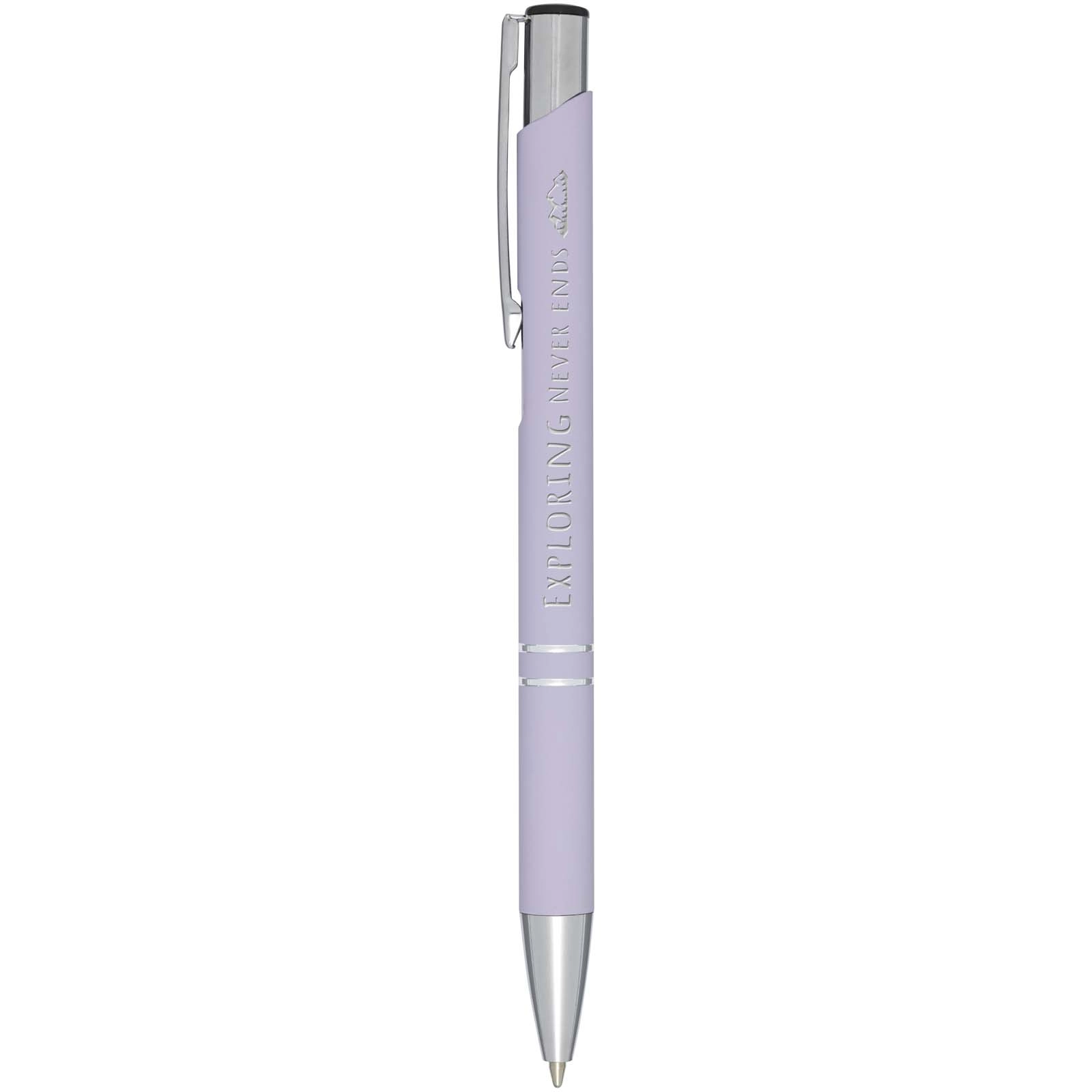 Immagine Penna a sfera a scatto Moneta soft touch (inchiostro nero)