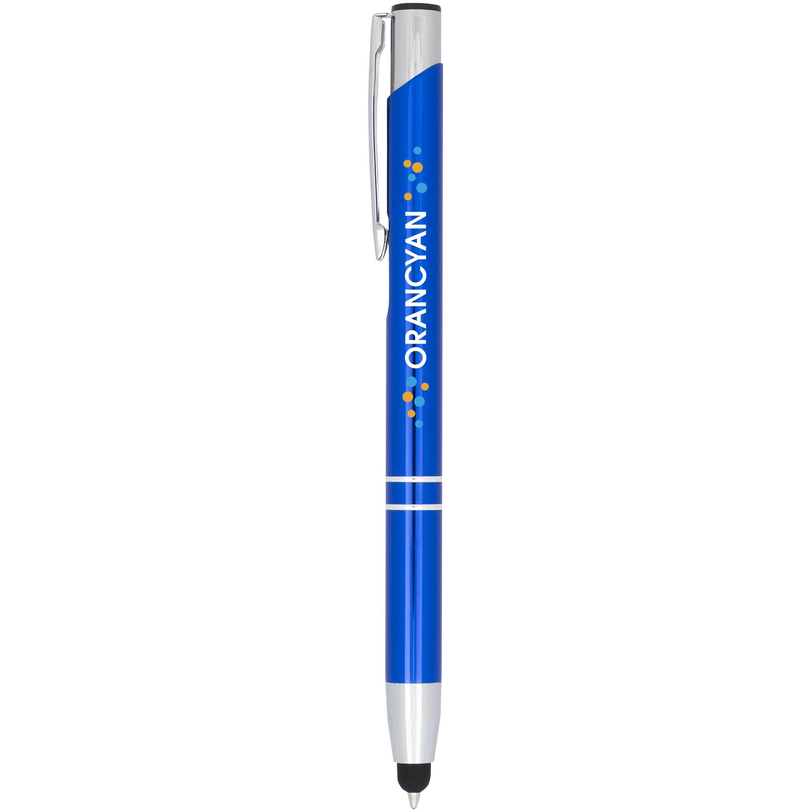 Immagine Penna a sfera metallica con stylus Moneta (inchiostro blu)