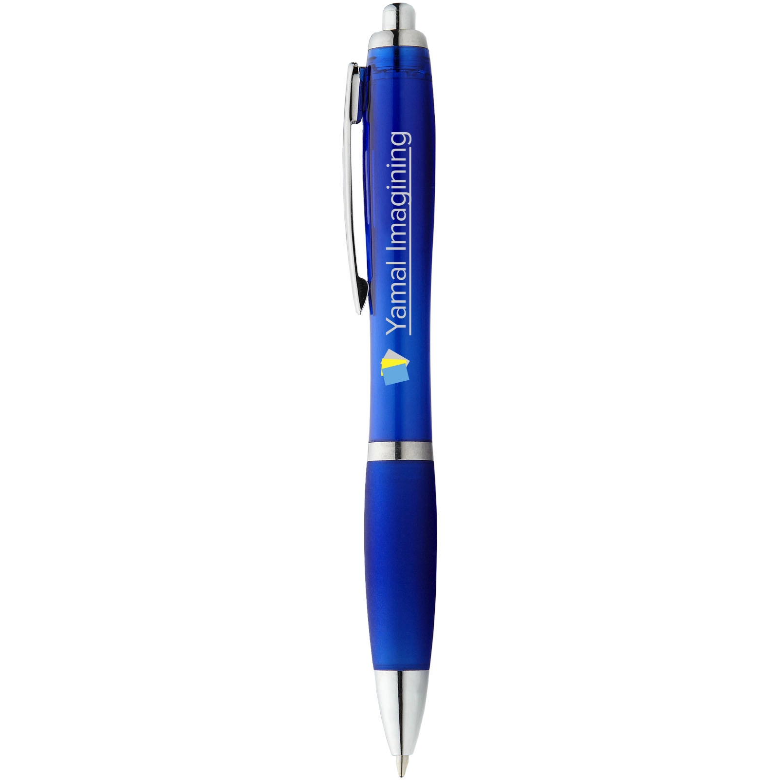 Immagine Penna a sfera con fusto e impugnatura colorati Nash (inchiostro blu)