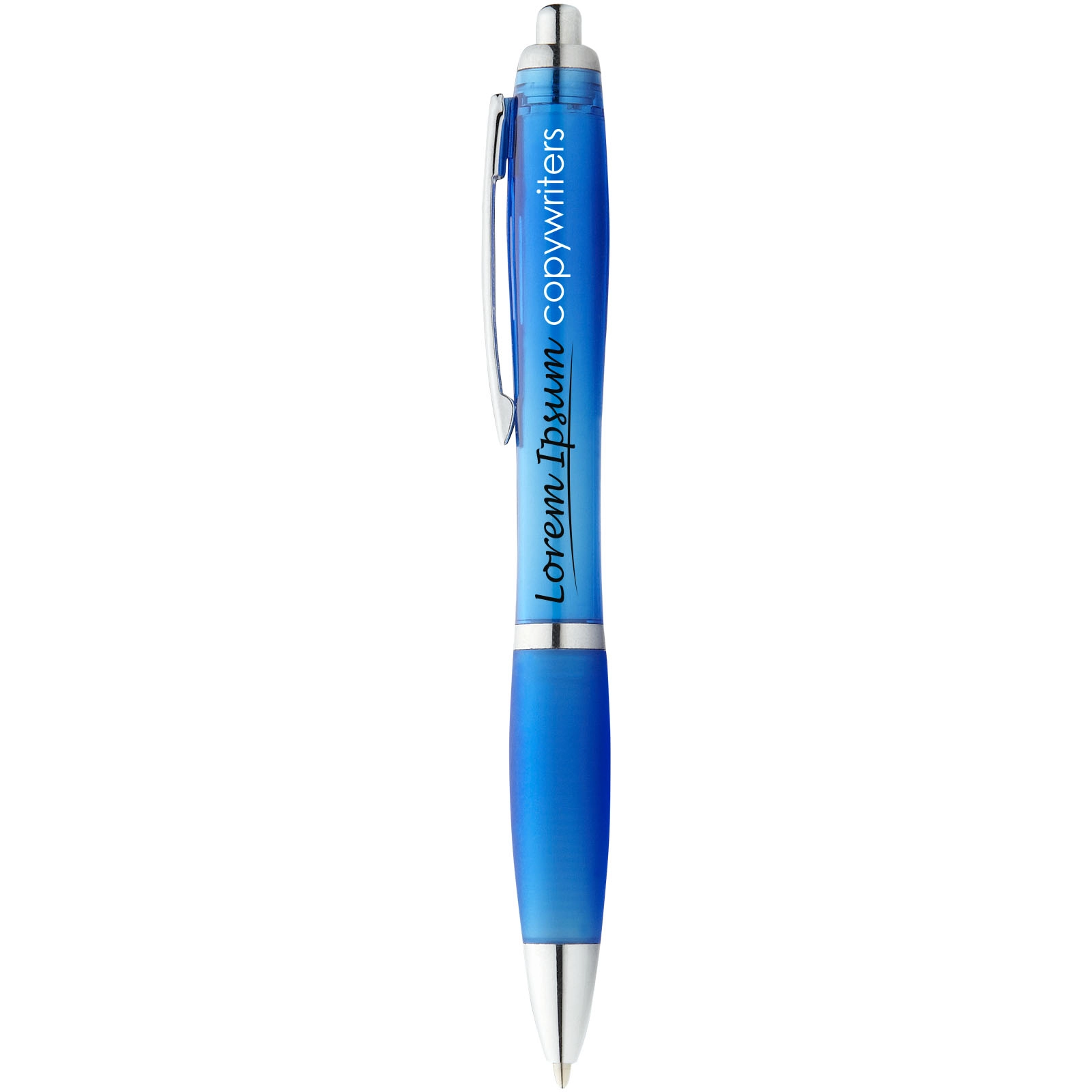 Immagine Penna a sfera con fusto e impugnatura colorati Nash (inchiostro blu)
