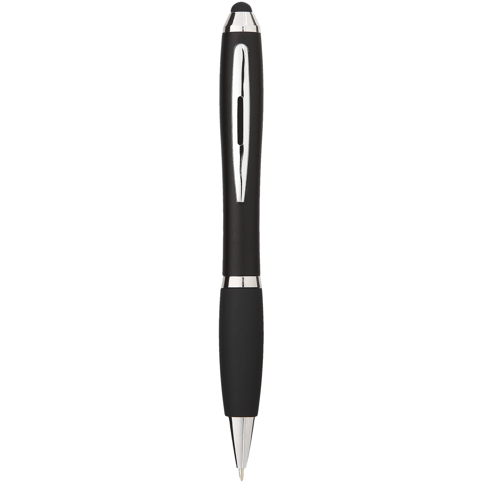 Immagine Penna a sfera con stylus e impugnatura nera Nash (inchiostro nero)