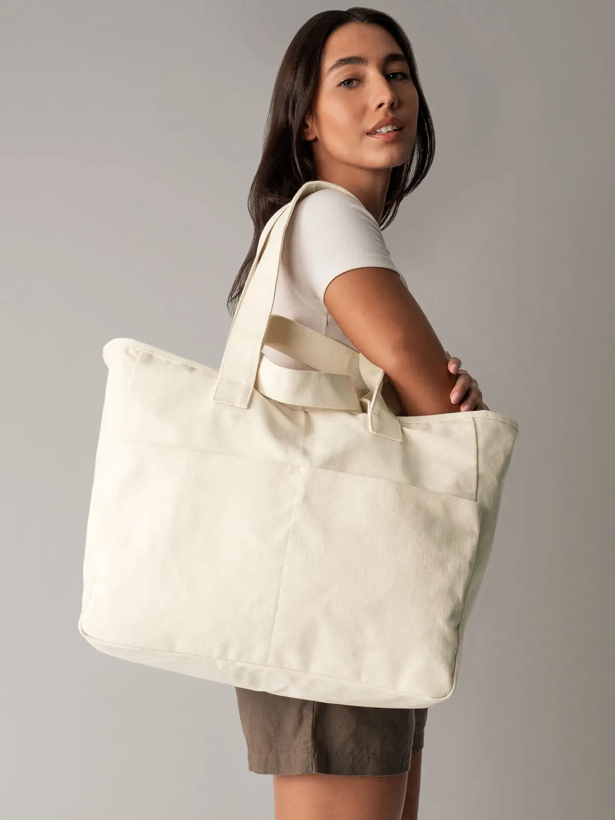 Immagine Double Handle Cargo Pocket Tote