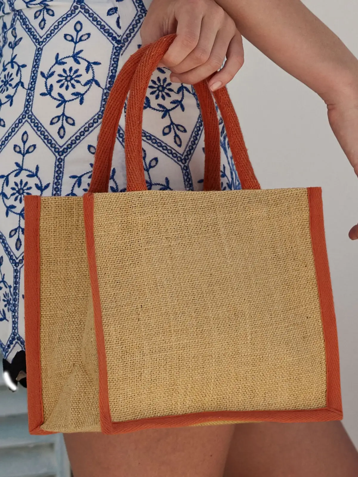 Immagine Natural Starched Jute Mini Gift Bag