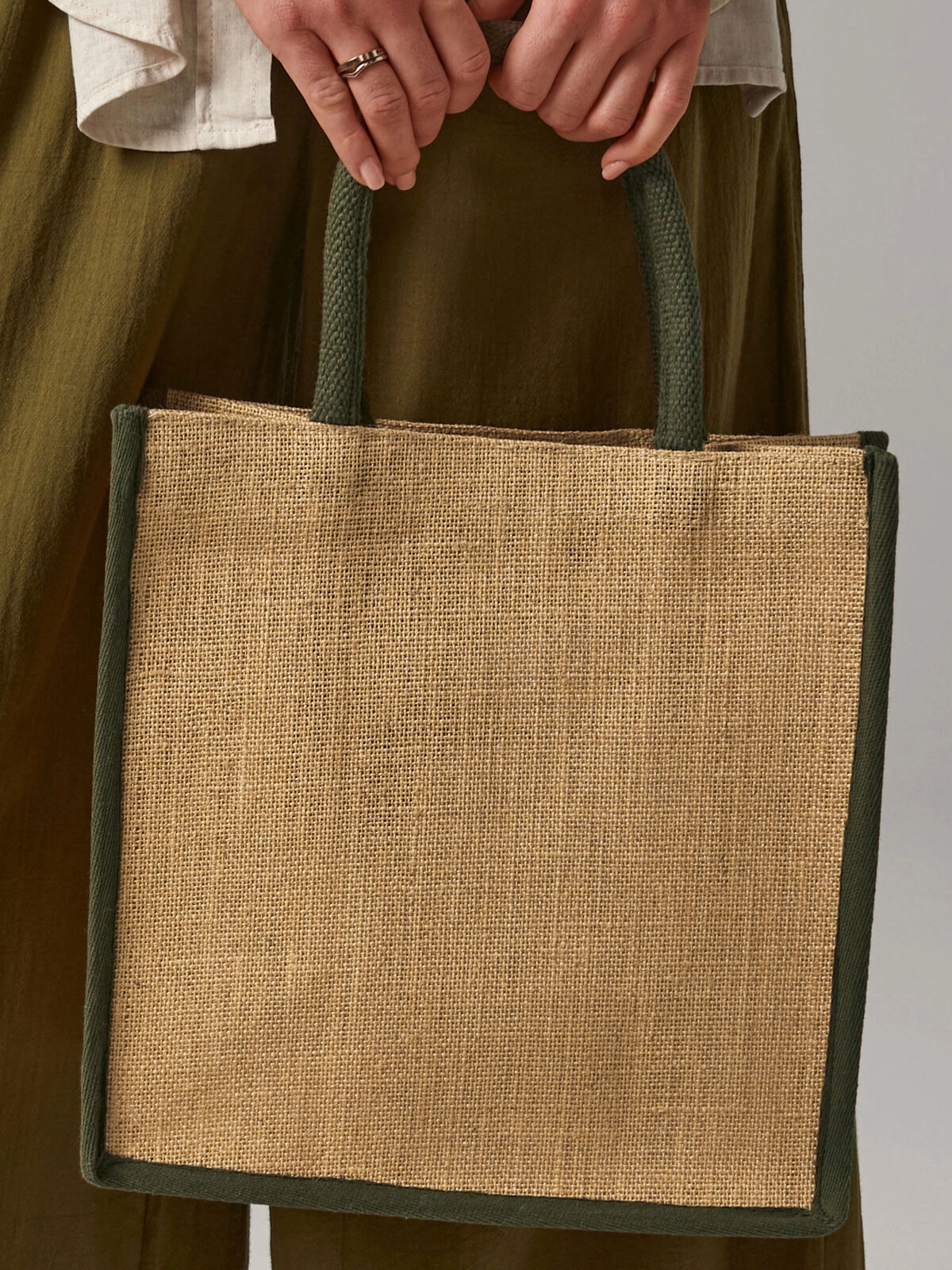 Immagine Natural Starched Jute Midi Tote