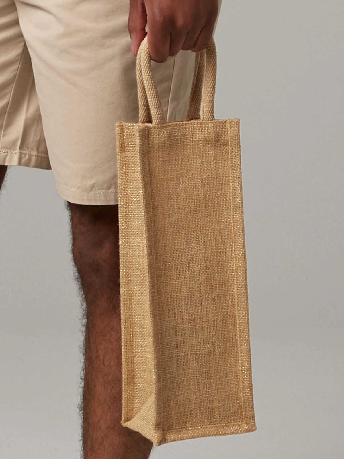 Immagine Shimmer Jute Bottle Bag