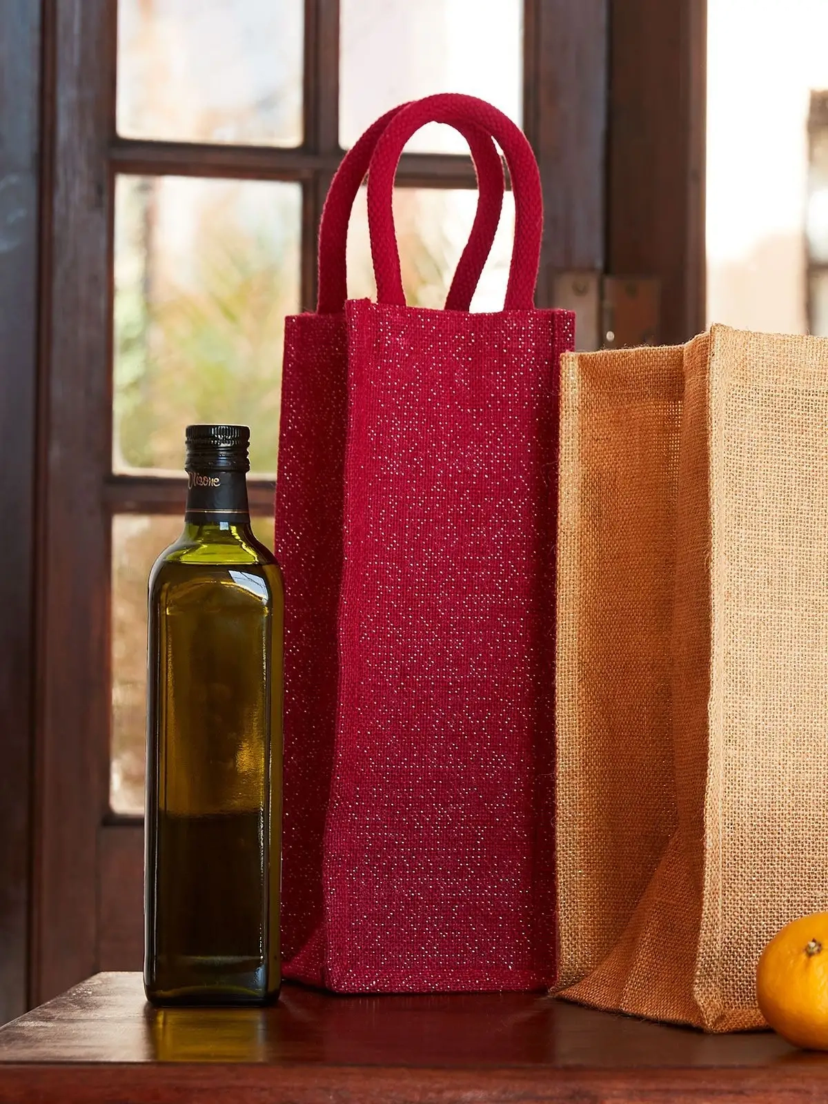 Immagine Shimmer Jute Bottle Bag