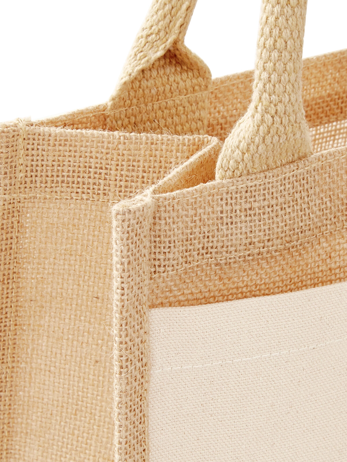 Immagine Cotton Pocket Jute Midi Tote