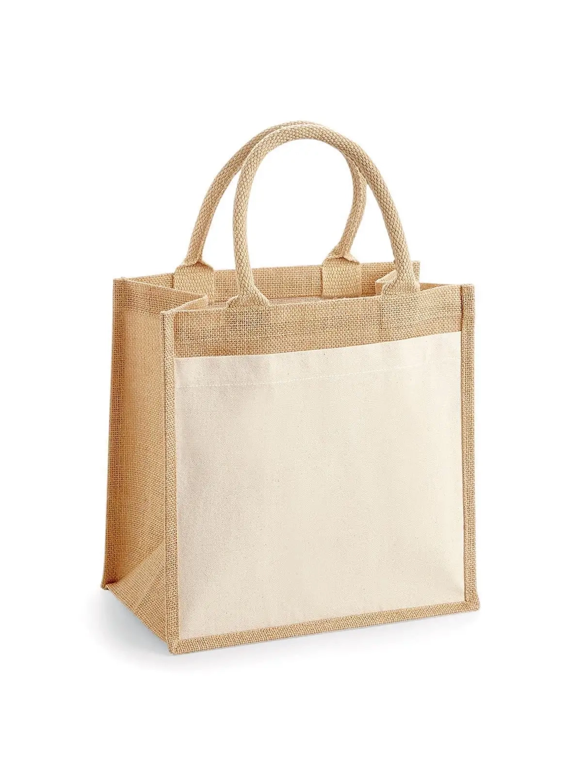 Immagine Cotton Pocket Jute Midi Tote
