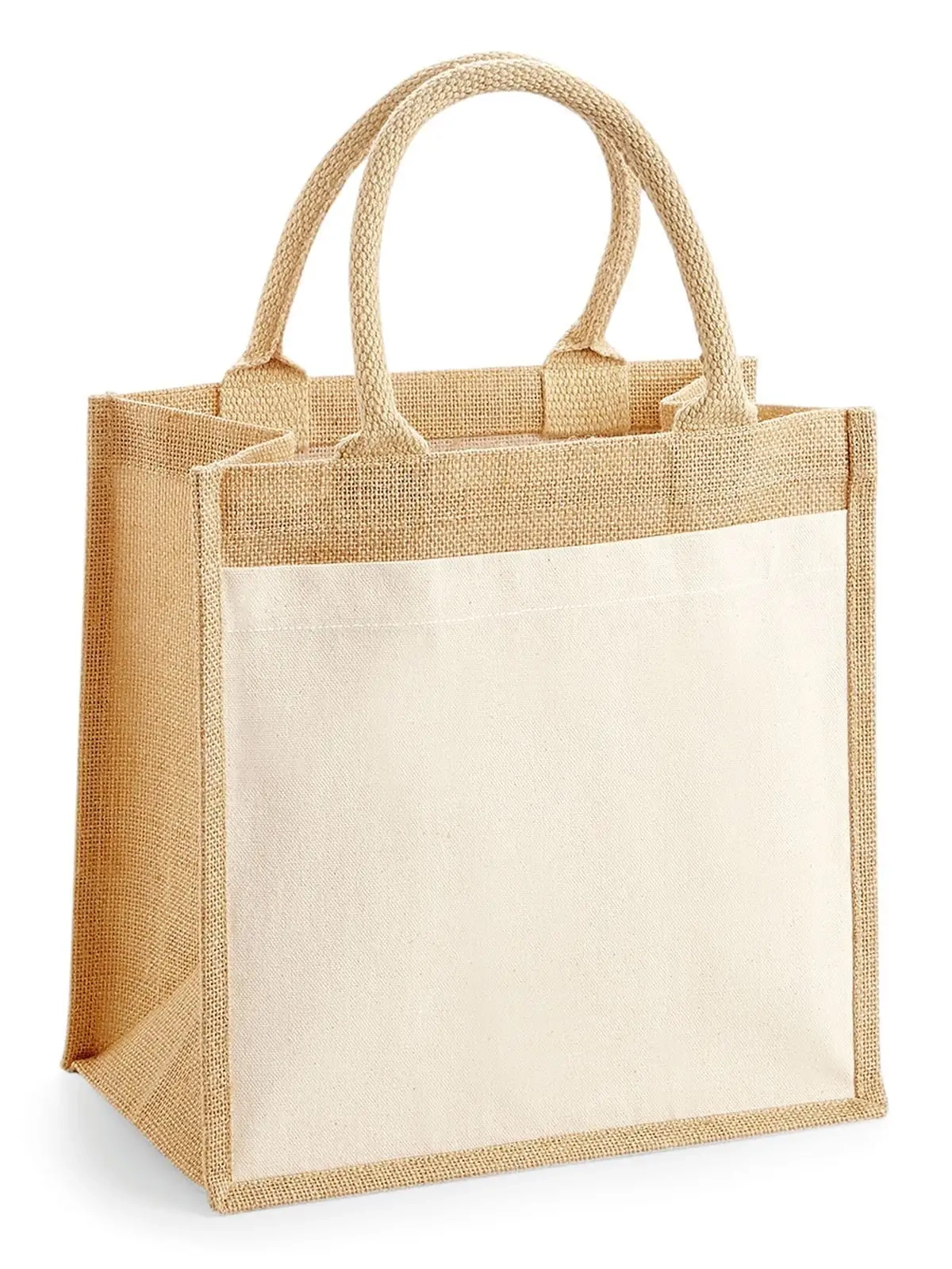 Immagine Cotton Pocket Jute Midi Tote