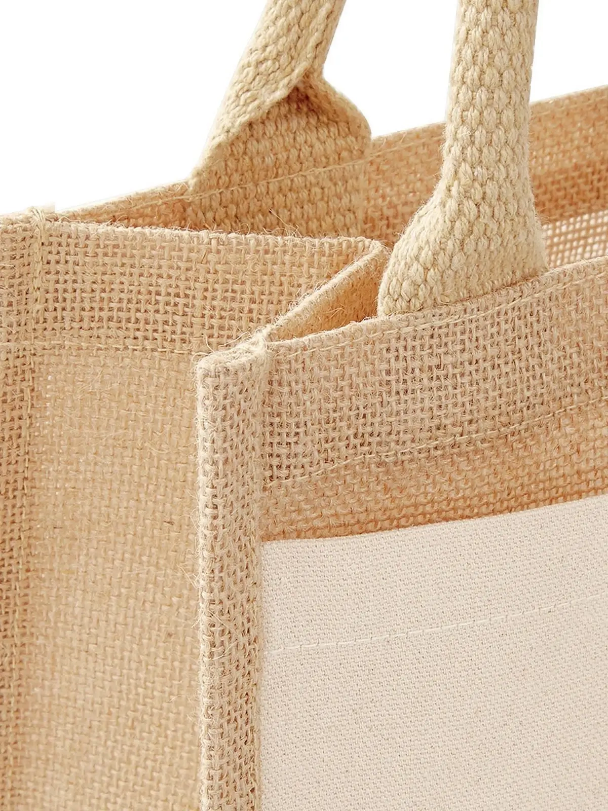 Immagine Cotton Pocket Jute Midi Tote